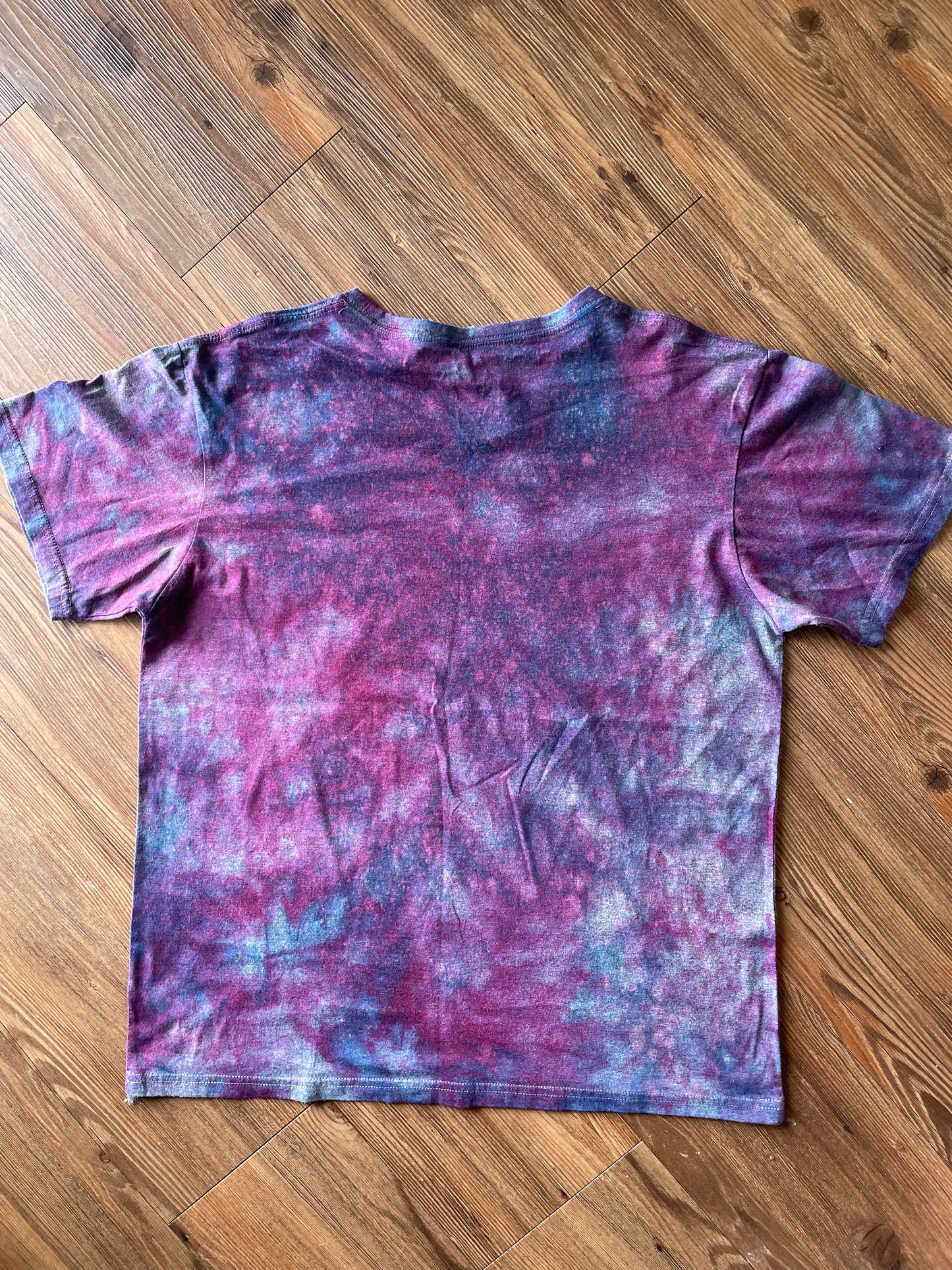 LARGE Men’s Bob’s Burgers Food Truck Tie Dye T-Shirt | Blue and Purple Handmade Reverse Tie Dye Short Sleeve