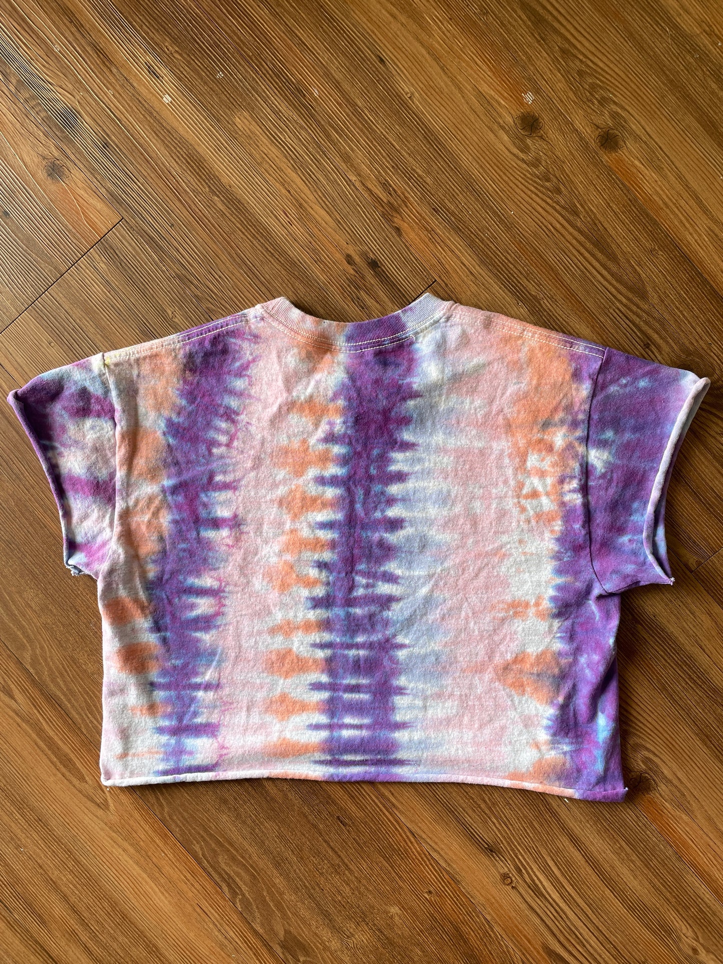 Medium Men’s Think: It's Not Illegal Yet Dye Crop Top | Pink and Purple Tie Dye Short Sleeve