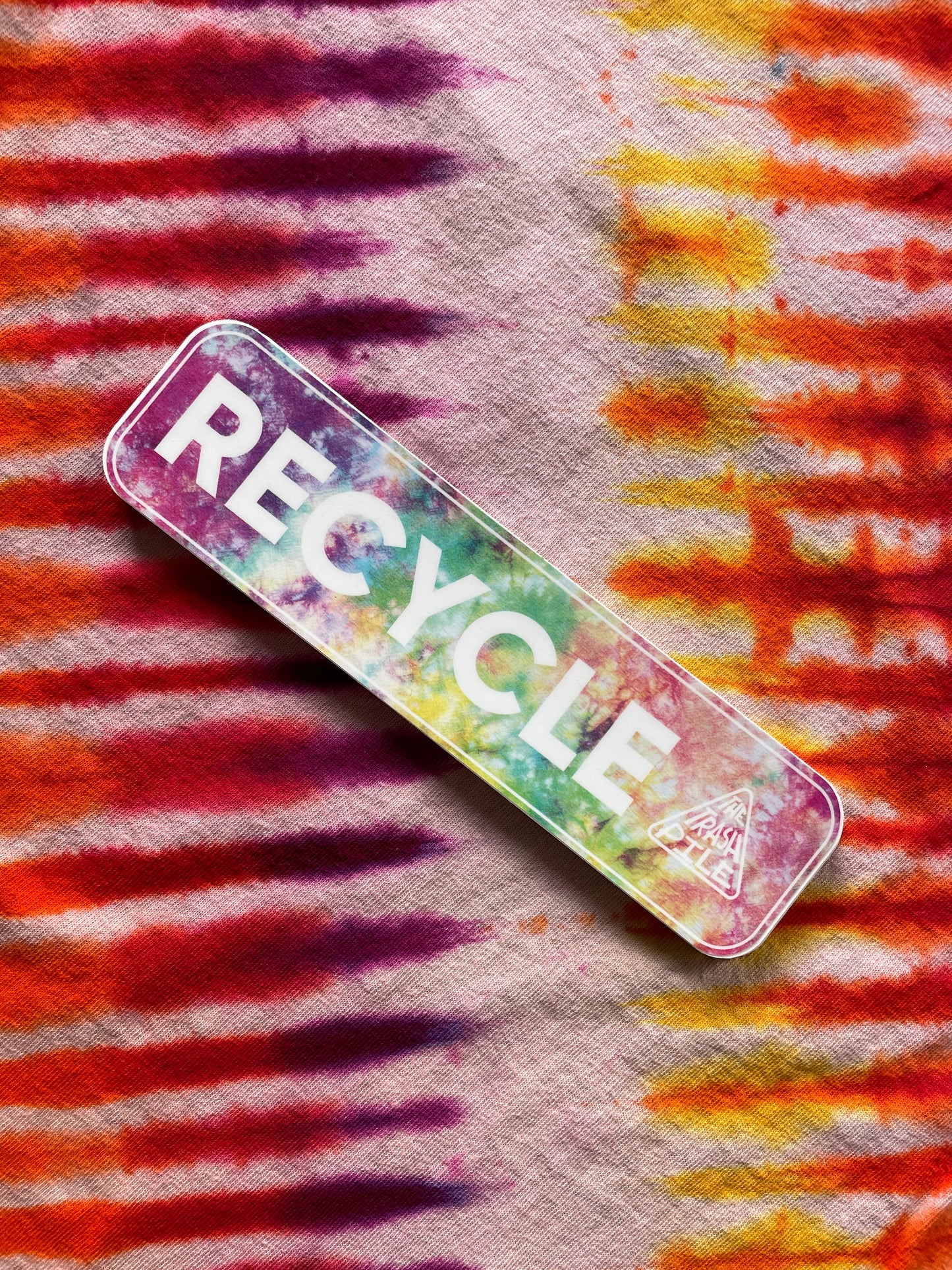 Recycle Tie Dye Bumper Sticker
