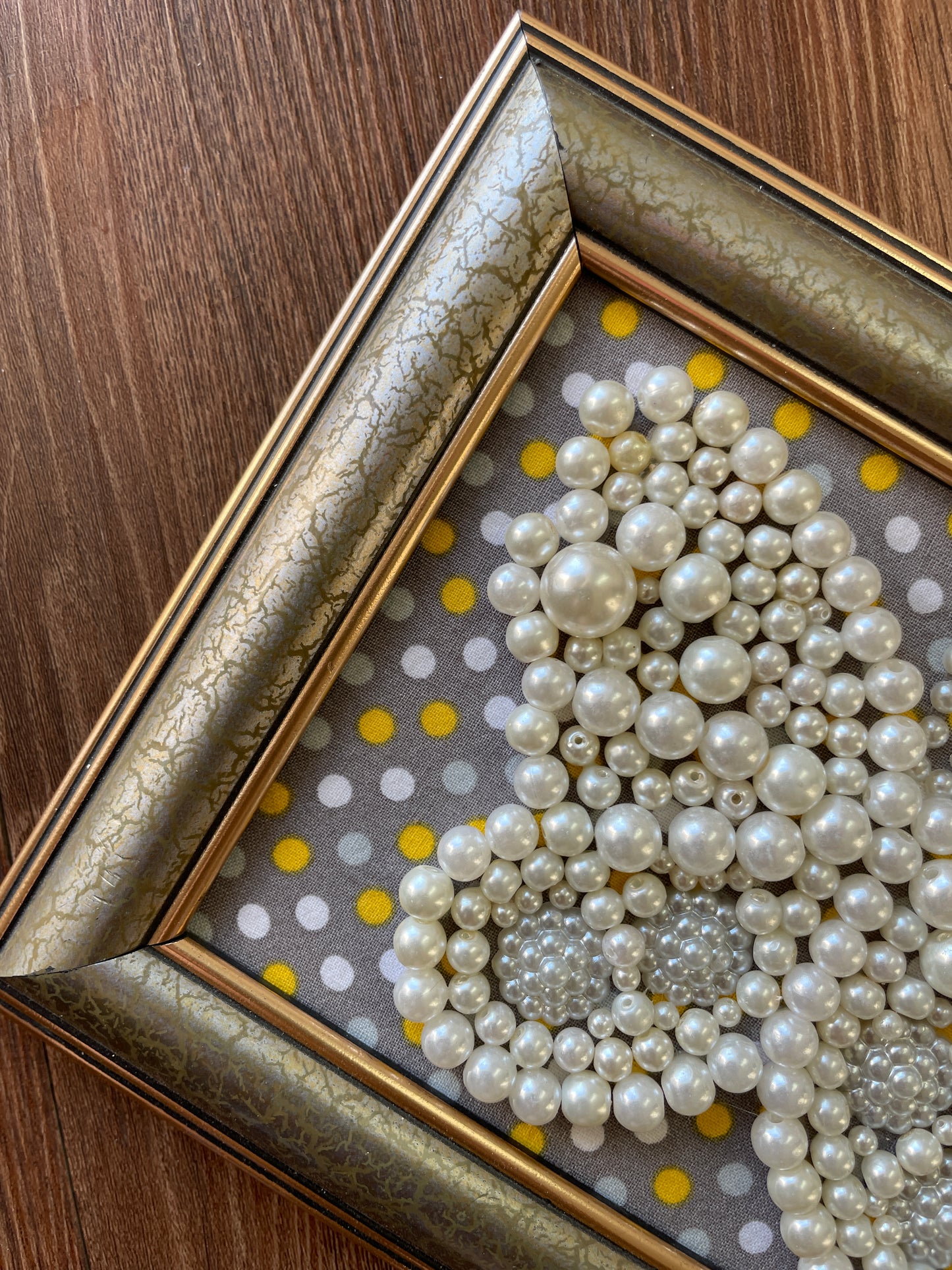 White, Gold, and Gray Framed Jewelry Butterfly Handmade with Over 15 Pieces of Vintage & Upcycled Jewelry