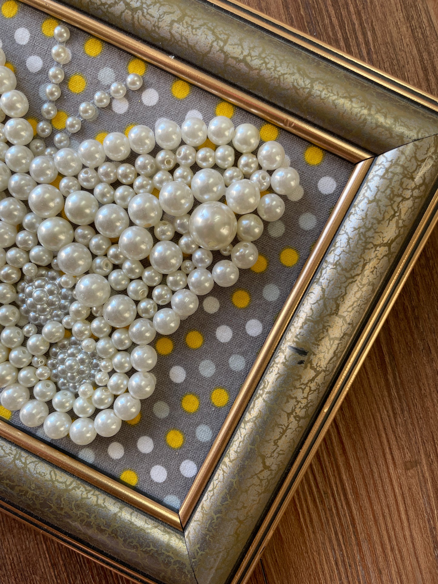 White, Gold, and Gray Framed Jewelry Butterfly Handmade with Over 15 Pieces of Vintage & Upcycled Jewelry