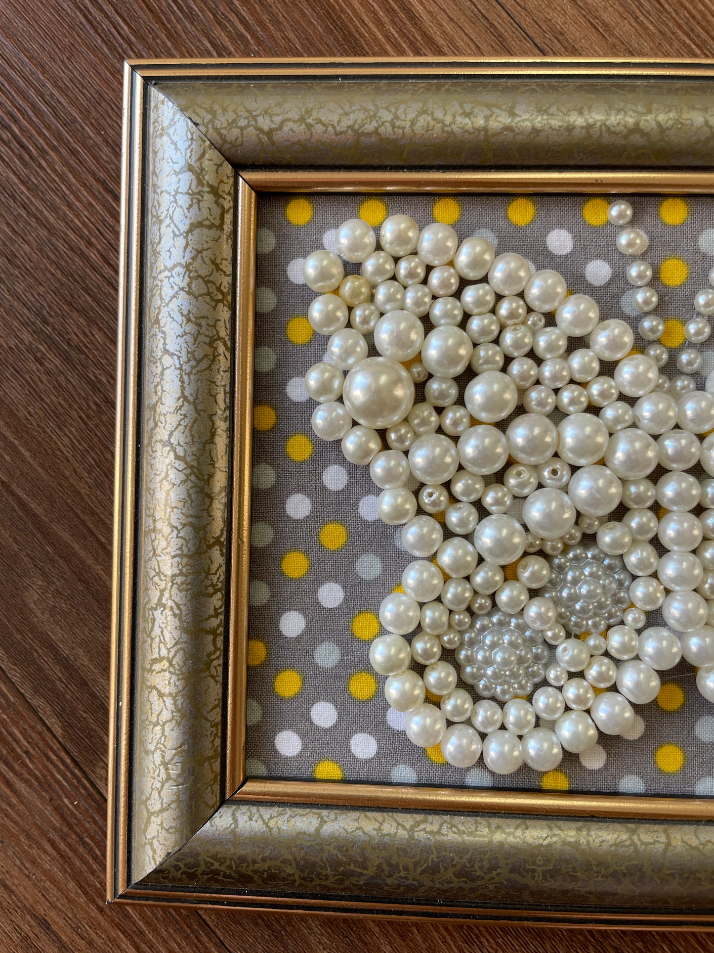 White, Gold, and Gray Framed Jewelry Butterfly Handmade with Over 15 Pieces of Vintage & Upcycled Jewelry