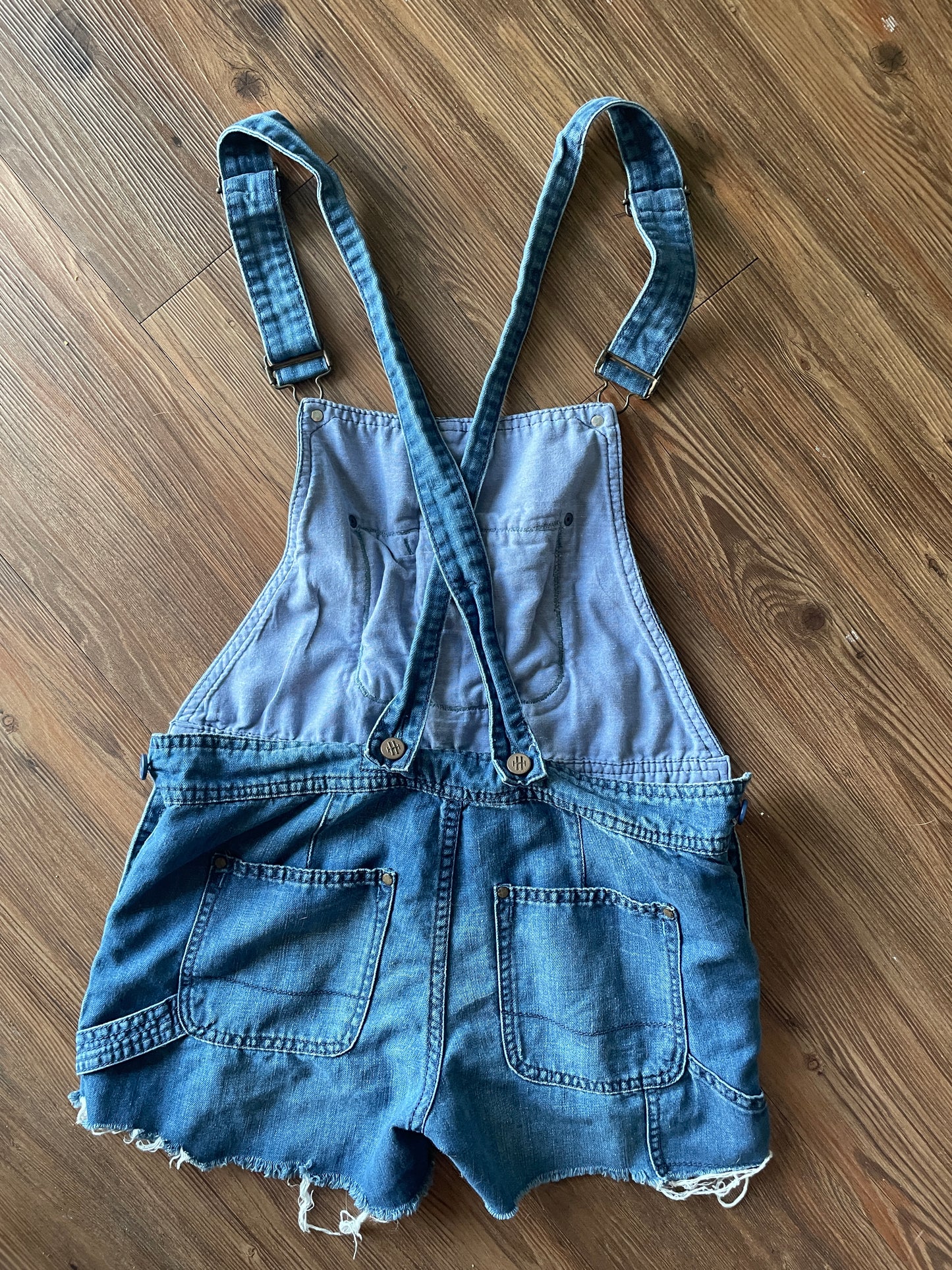 Women’s XS/Small Holding Horses Overall Shorts with Pendleton Wool Patch