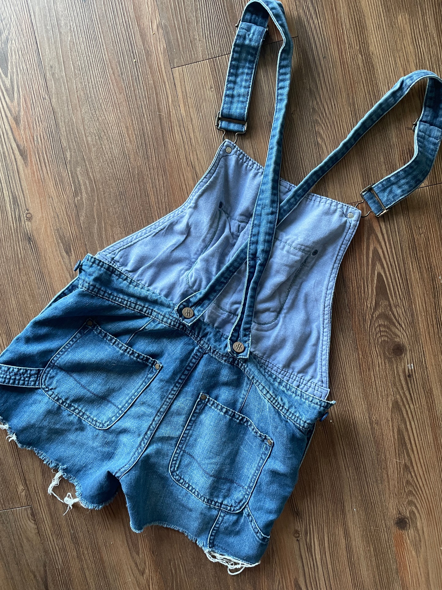 Women’s XS/Small Holding Horses Overall Shorts with Pendleton Wool Patch