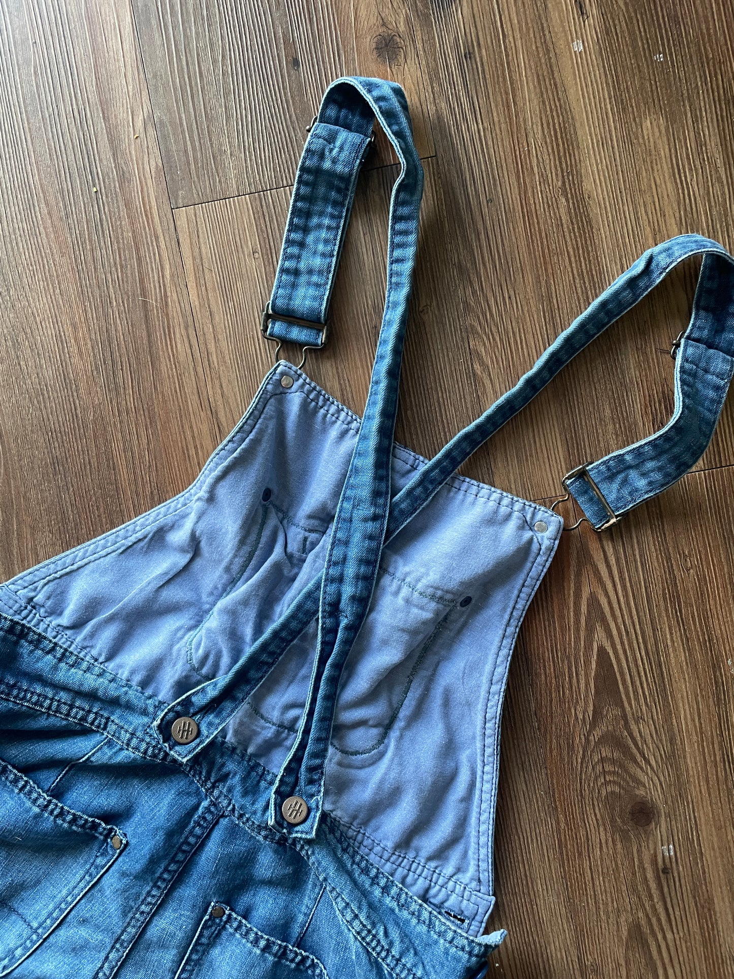 Women’s XS/Small Holding Horses Overall Shorts with Pendleton Wool Patch