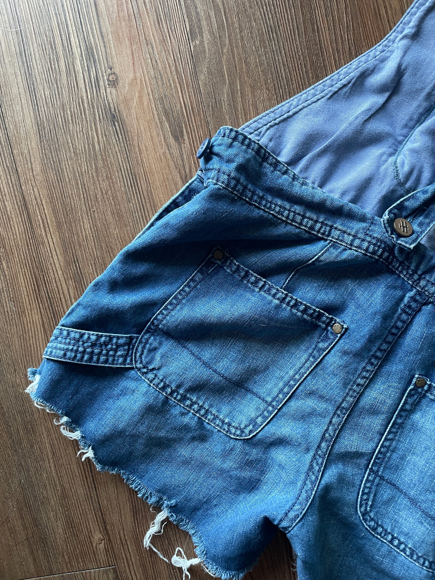 Women’s XS/Small Holding Horses Overall Shorts with Pendleton Wool Patch
