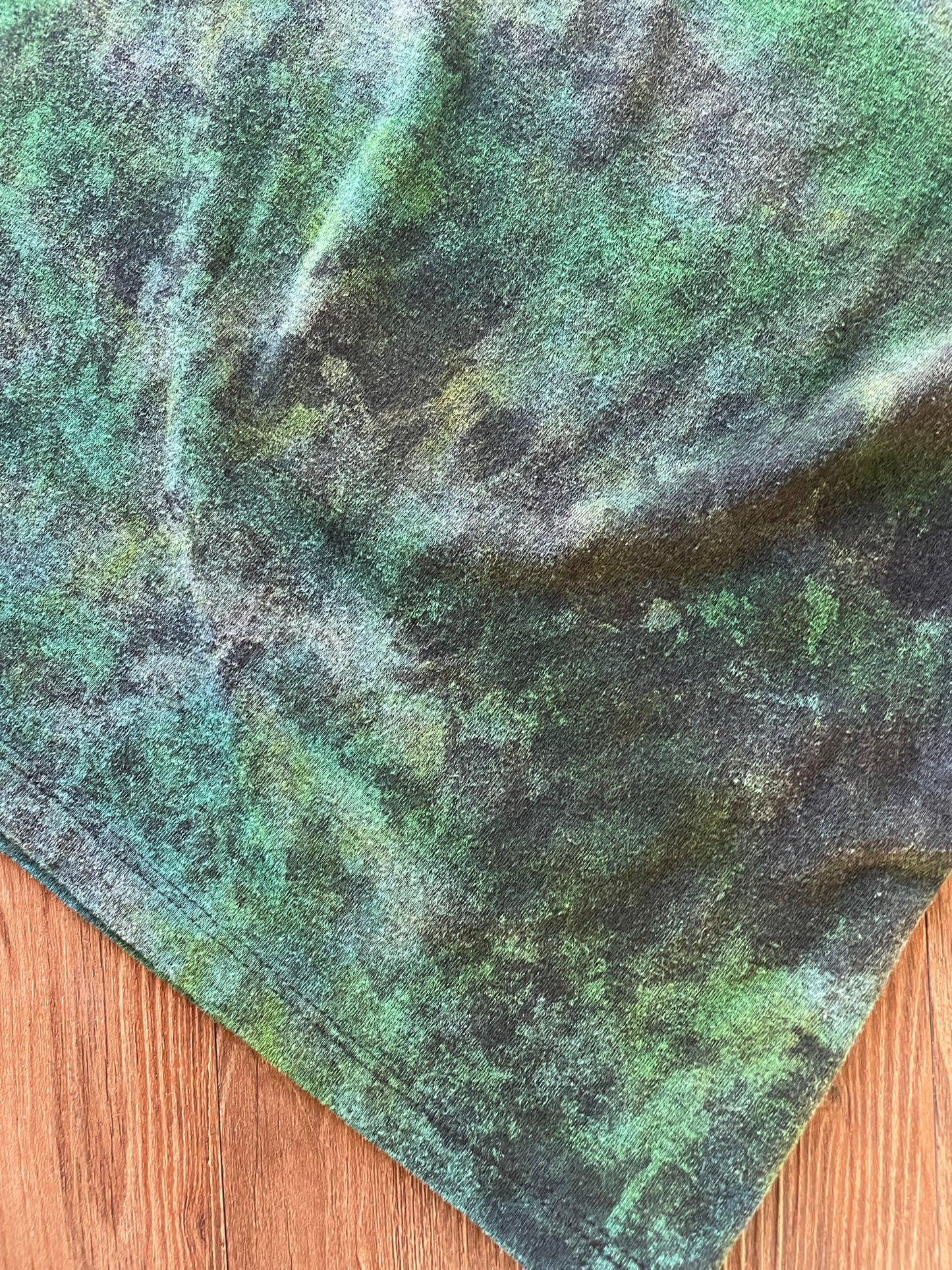 Medium Men’s Pizza Planet Handmade Tie Dye T-Shirt | Black and Green Toy Story Reverse Galaxy Short Sleeve