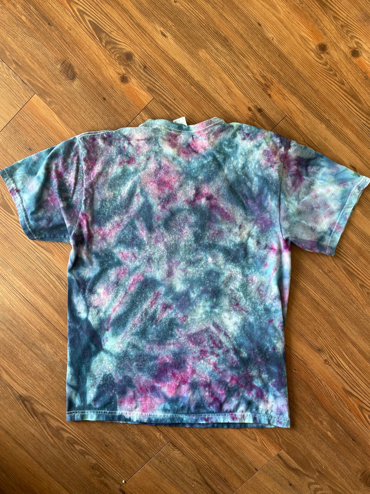 MEDIUM Men’s TSL Galaxy Tie Dye T-Shirt | Blue and Purple Ice Dye Short Sleeve