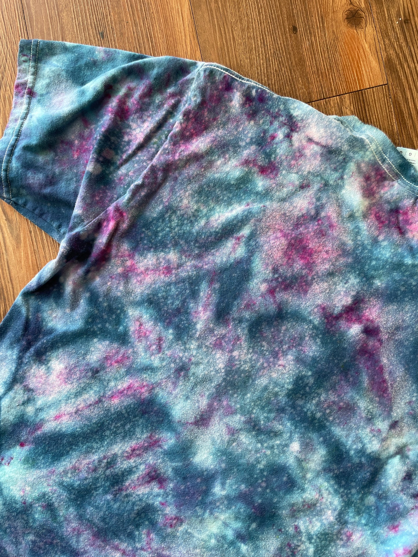 MEDIUM Men’s TSL Galaxy Tie Dye T-Shirt | Blue and Purple Ice Dye Short Sleeve