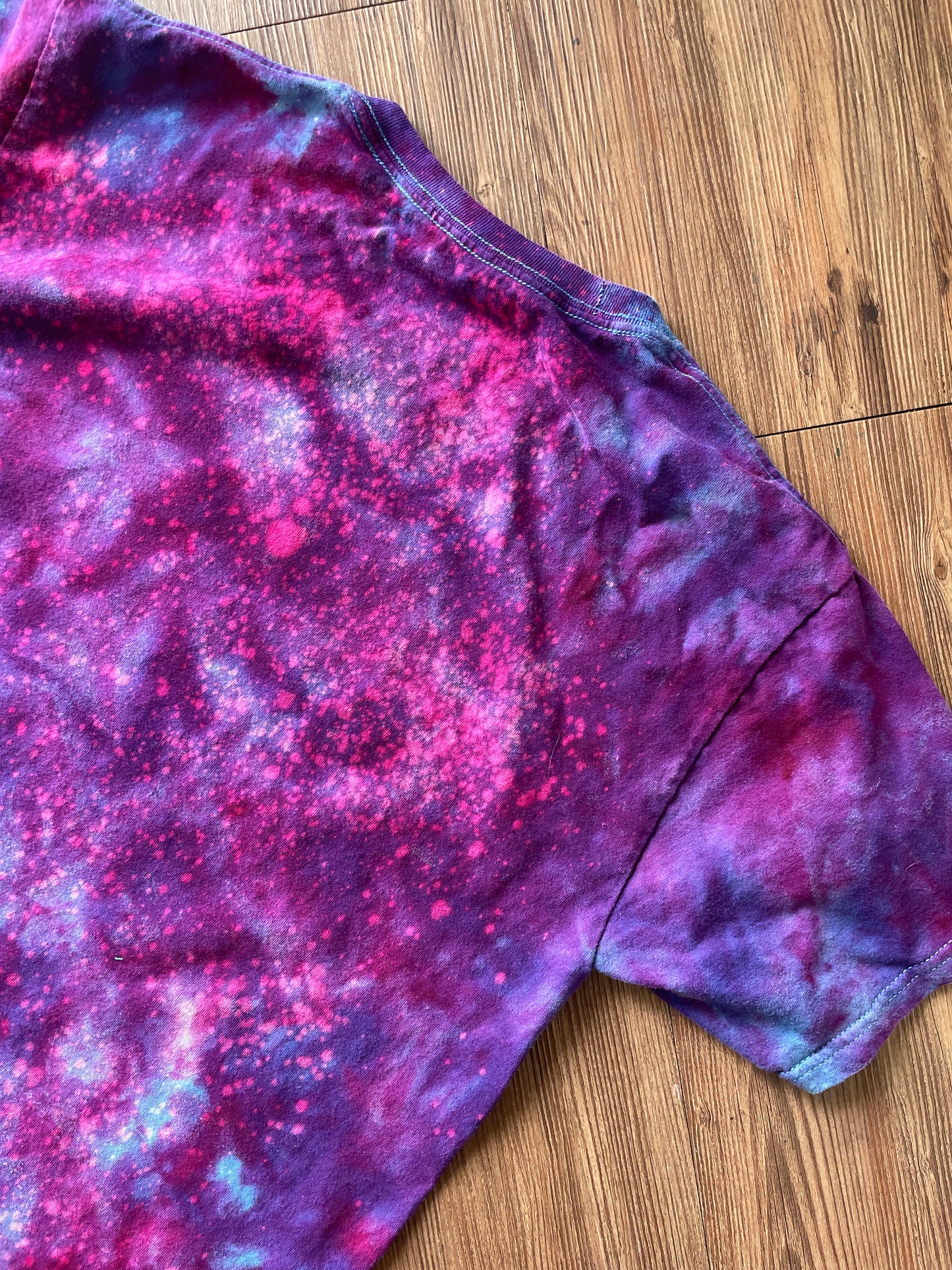 MEDIUM Men’s Colorado Bison Galaxy Tie Dye T-Shirt | Purple Ice Dye Short Sleeve Tee