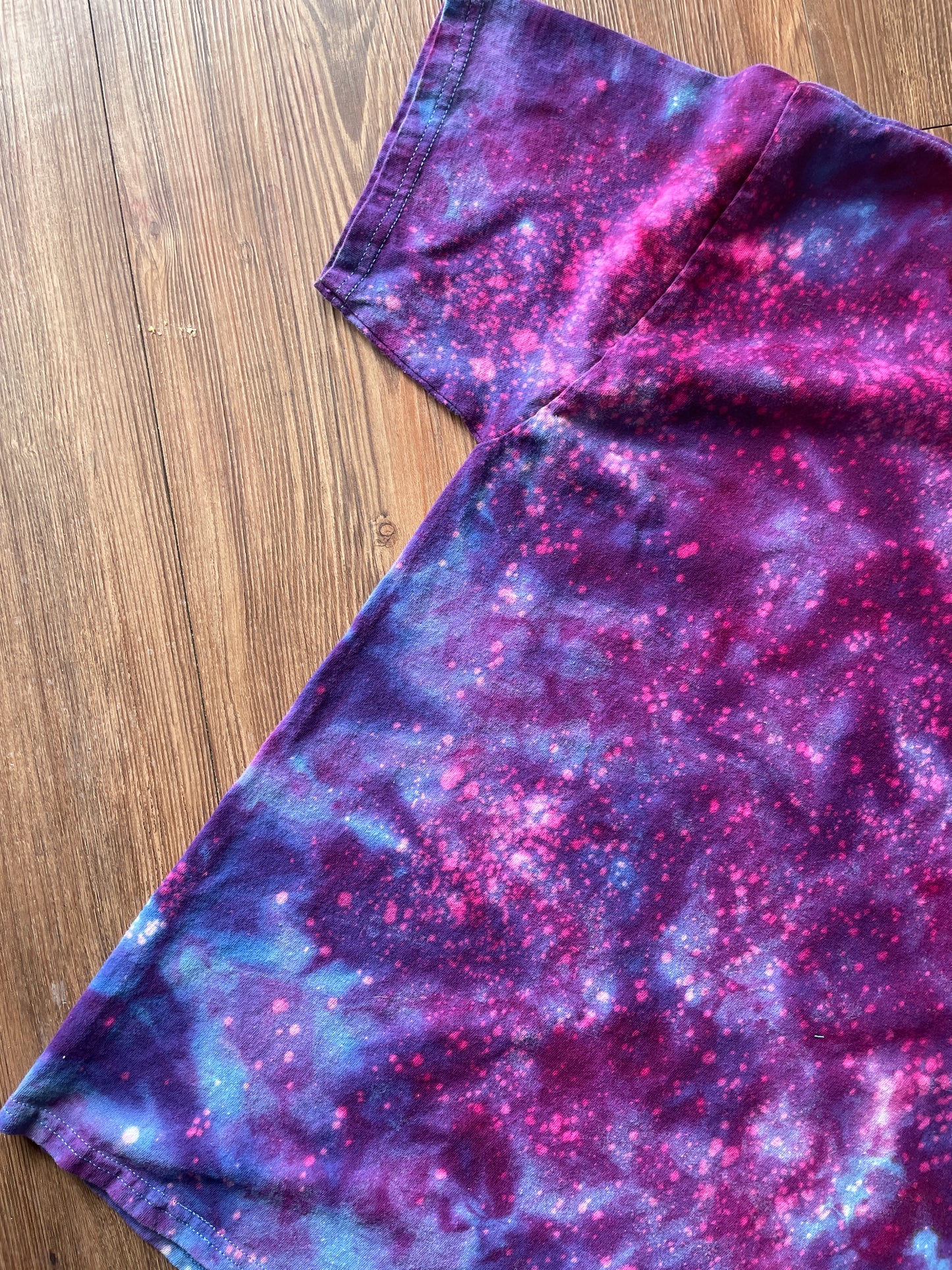 MEDIUM Men’s Colorado Bison Galaxy Tie Dye T-Shirt | Purple Ice Dye Short Sleeve Tee