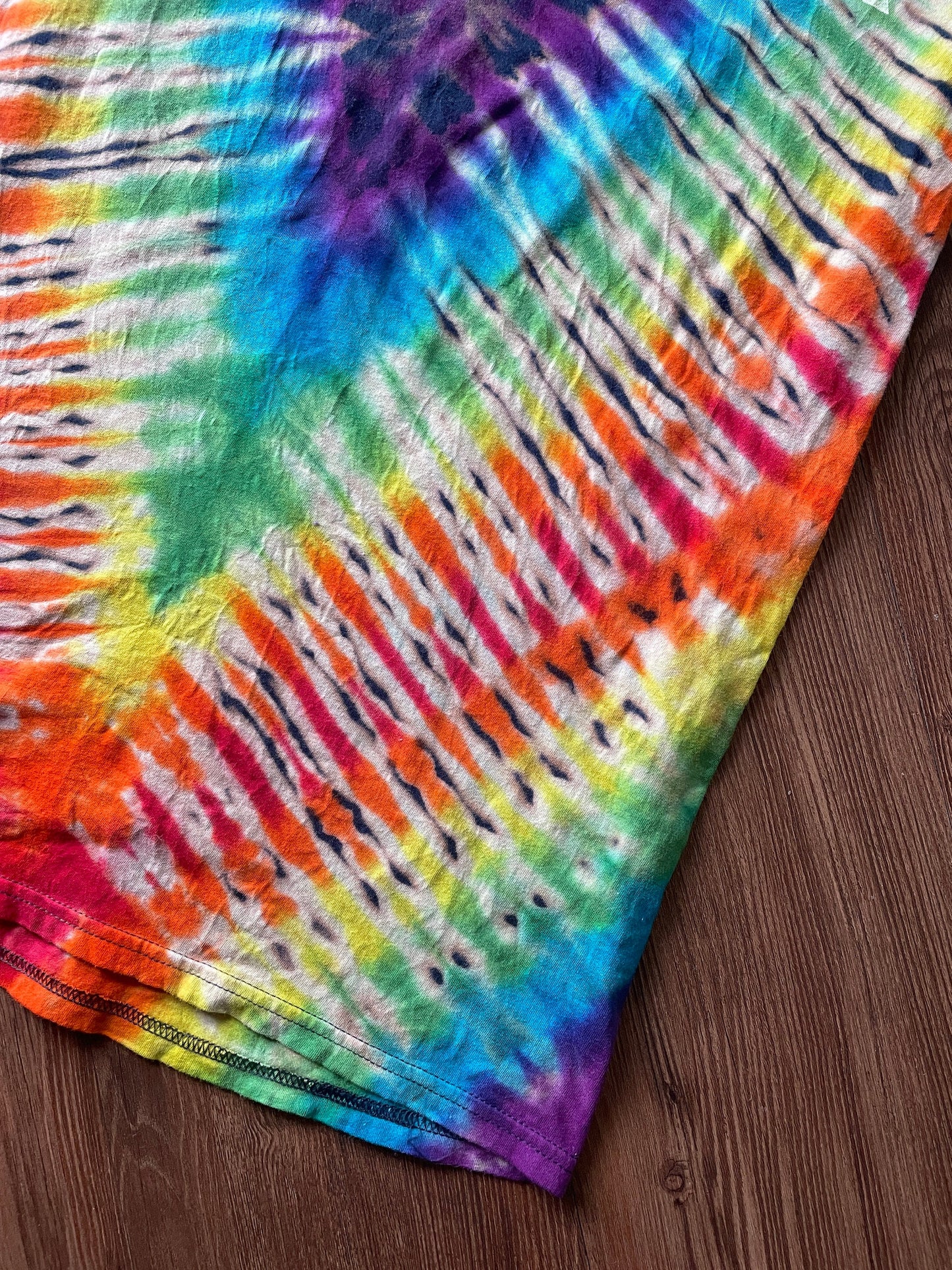 Texas Forever Reverse Tie Dye t-shirt | Friday Night Lights Rainbow Bleach Dye Short Sleeve Top Size Medium | Upcycled & Tie Dyed by Hand