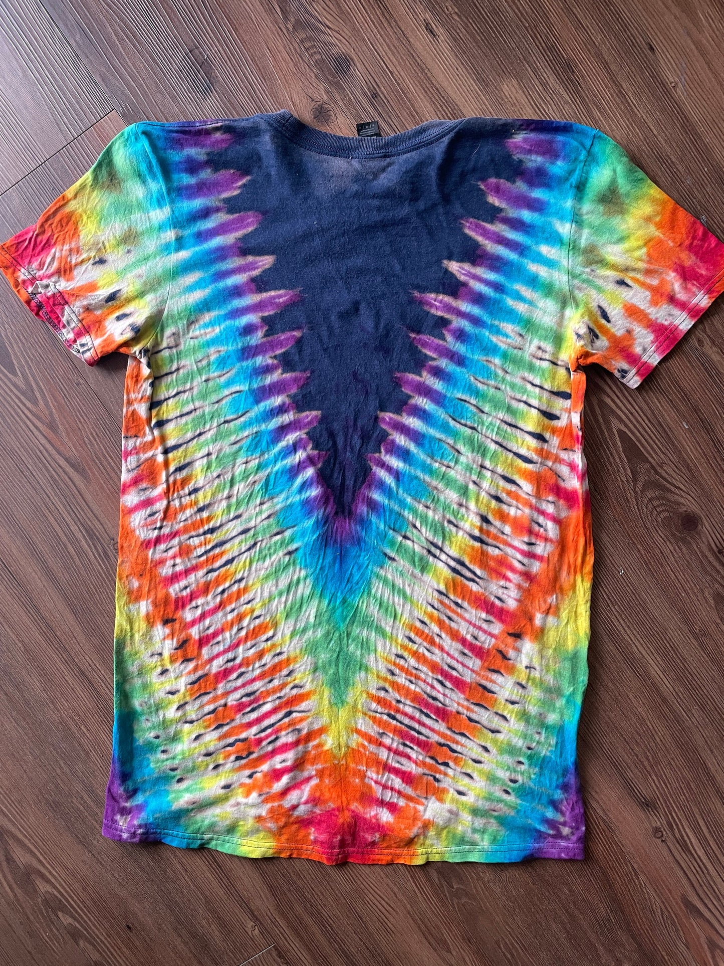 Texas Forever Reverse Tie Dye t-shirt | Friday Night Lights Rainbow Bleach Dye Short Sleeve Top Size Medium | Upcycled & Tie Dyed by Hand