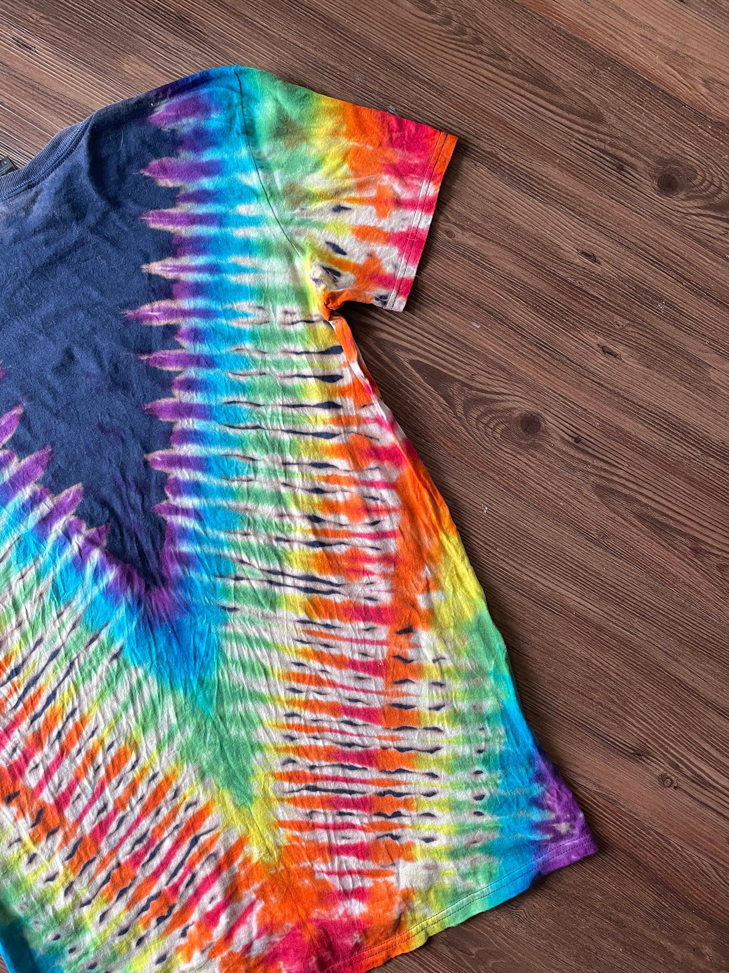 Texas Forever Reverse Tie Dye t-shirt | Friday Night Lights Rainbow Bleach Dye Short Sleeve Top Size Medium | Upcycled & Tie Dyed by Hand