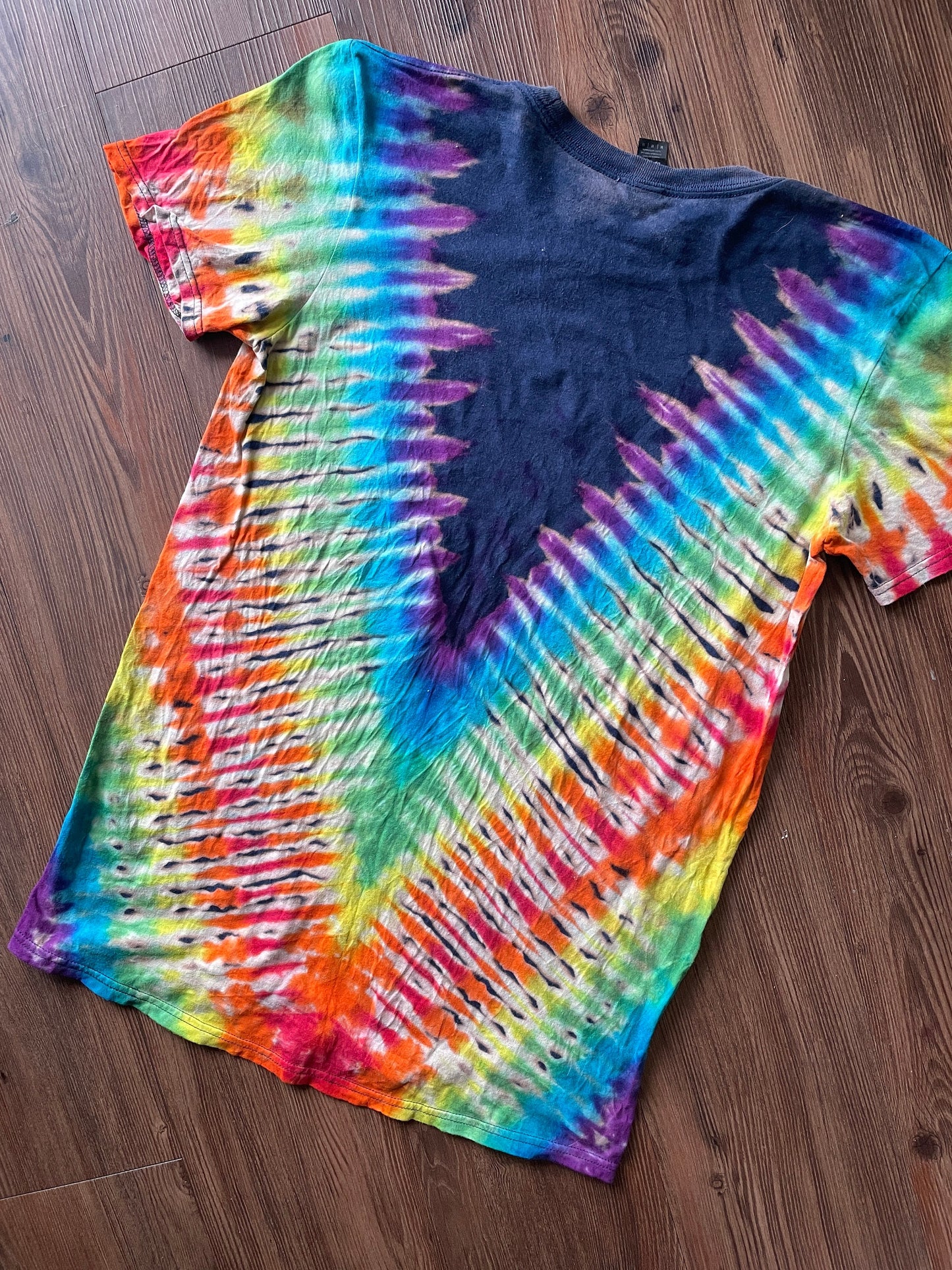 Texas Forever Reverse Tie Dye t-shirt | Friday Night Lights Rainbow Bleach Dye Short Sleeve Top Size Medium | Upcycled & Tie Dyed by Hand
