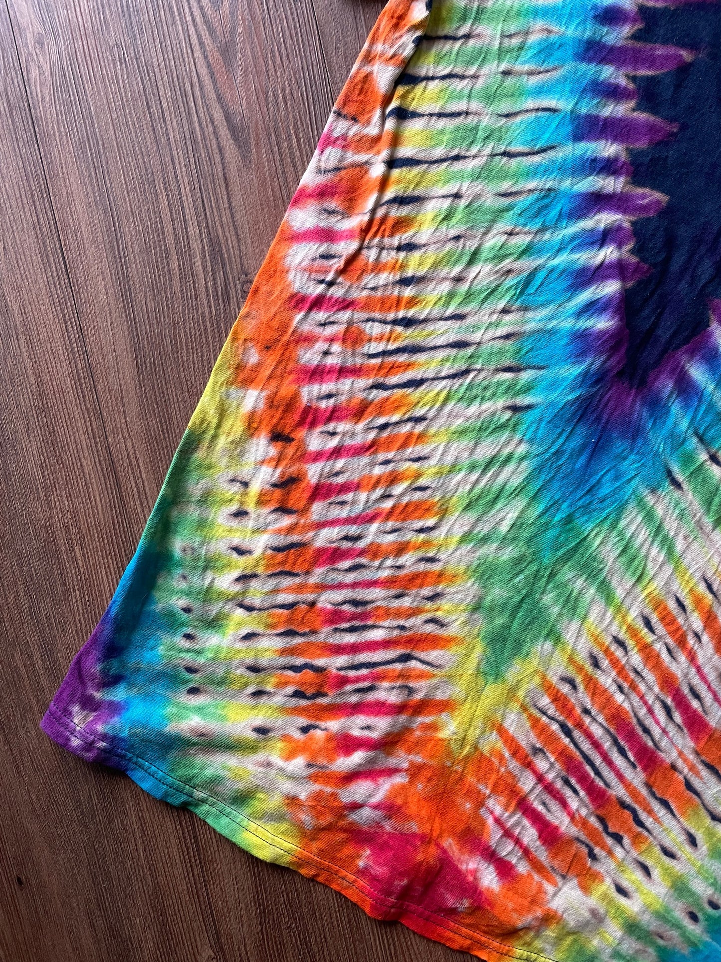 Texas Forever Reverse Tie Dye t-shirt | Friday Night Lights Rainbow Bleach Dye Short Sleeve Top Size Medium | Upcycled & Tie Dyed by Hand