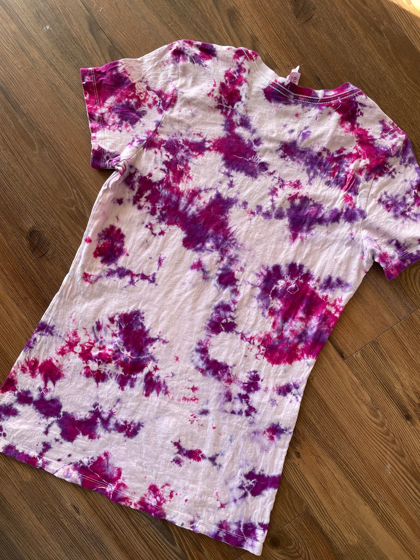 No More 1 in 4 Handmade Tie Dye t-shirt | Sexual Abuse Awareness Short Sleeve Top Women’s Medium | Sustainably Made