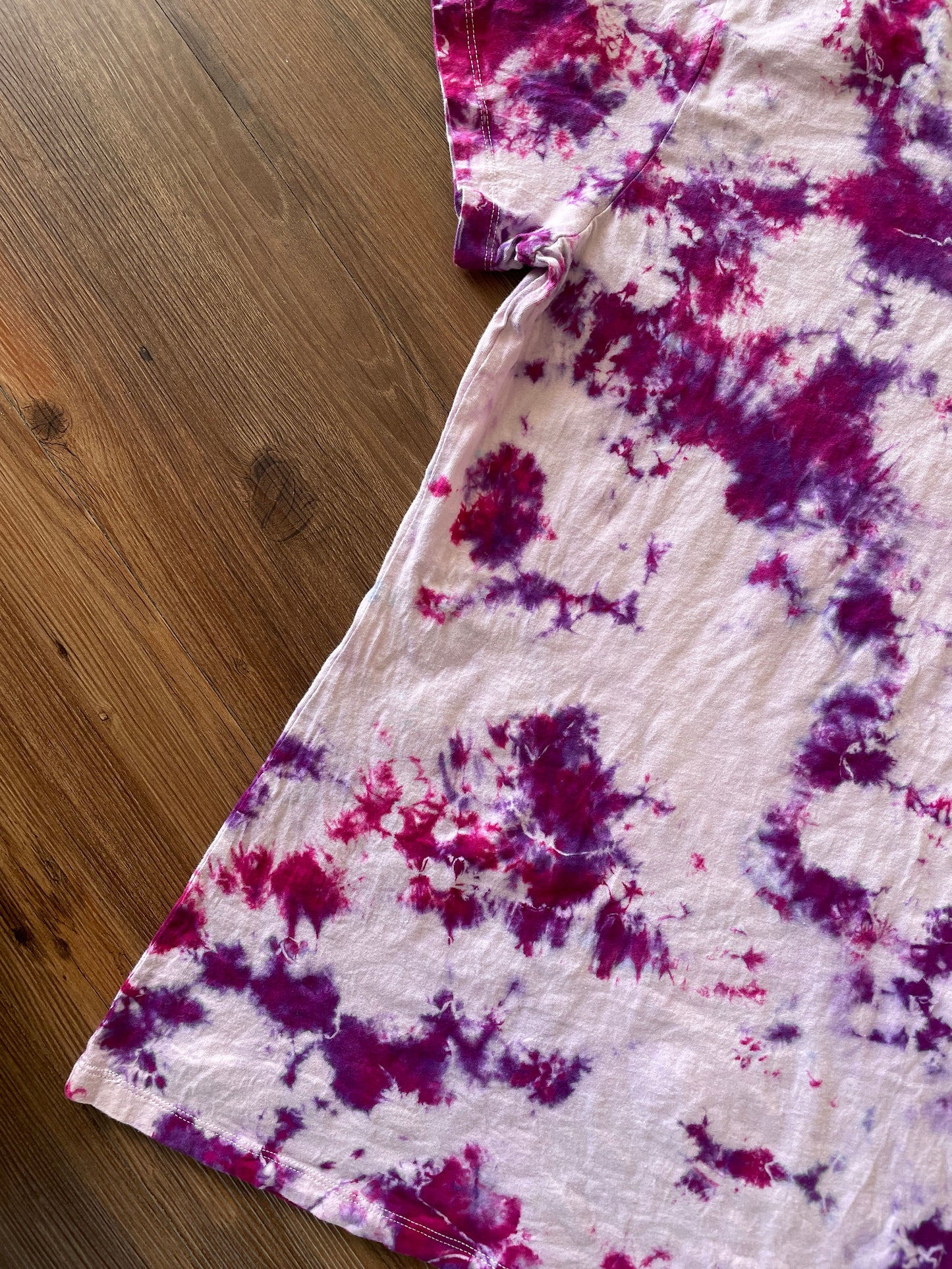 No More 1 in 4 Handmade Tie Dye t-shirt | Sexual Abuse Awareness Short Sleeve Top Women’s Medium | Sustainably Made