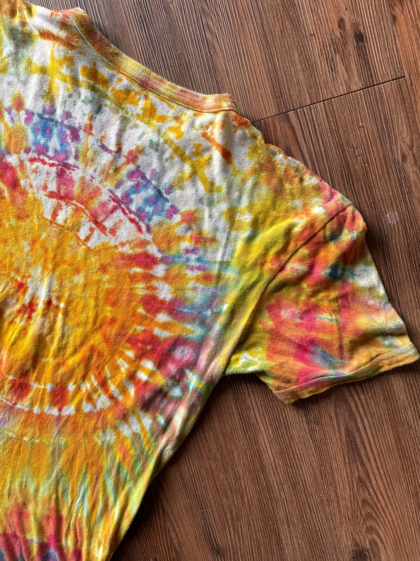 Vans Roadtrippers Handmade Ice Dye Tie Dye t-shirt | Van Life Short Sleeve Top | Women's Size Medium | Handmade & Thrifted