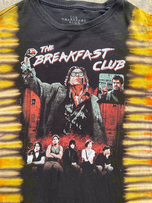 The Breakfast Club Pink, Orange, and Black Short Sleeve Tie Dye T-Shirt | Men's Medium