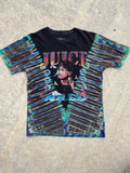 Juice World 999 Black and Blue Short Sleeve Tie Dye T-Shirt | Men's Medium