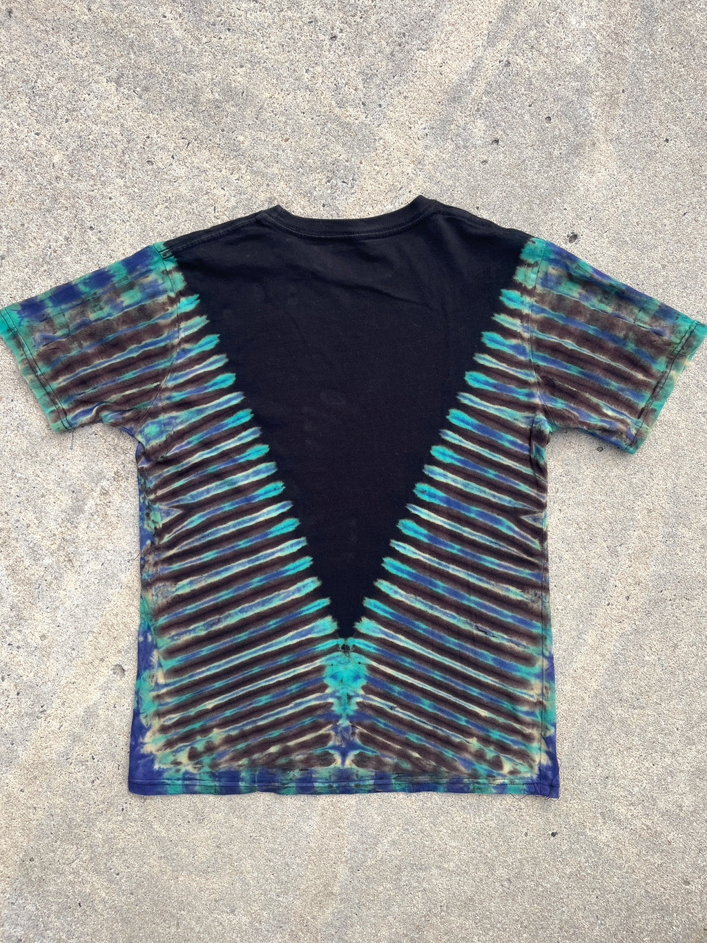 Juice World 999 Black and Blue Short Sleeve Tie Dye T-Shirt | Men's Medium