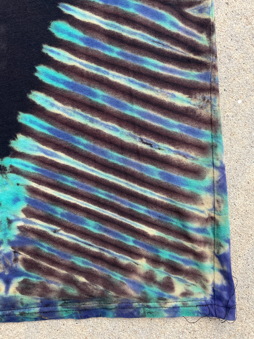 Juice World 999 Black and Blue Short Sleeve Tie Dye T-Shirt | Men's Medium