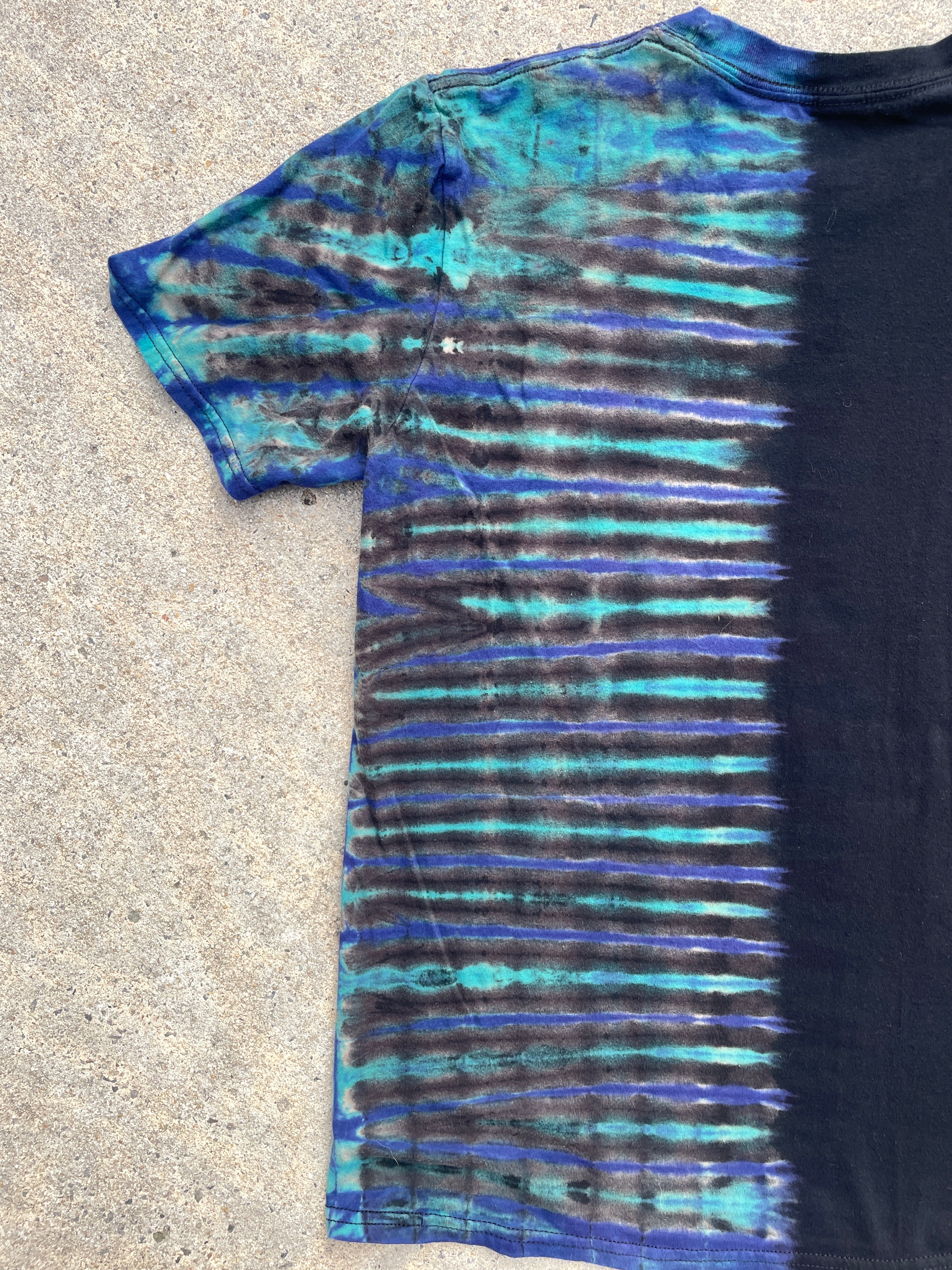 Ice Cube Low Rider Black and Blue Short Sleeve Tie Dye T-Shirt | Men's Medium