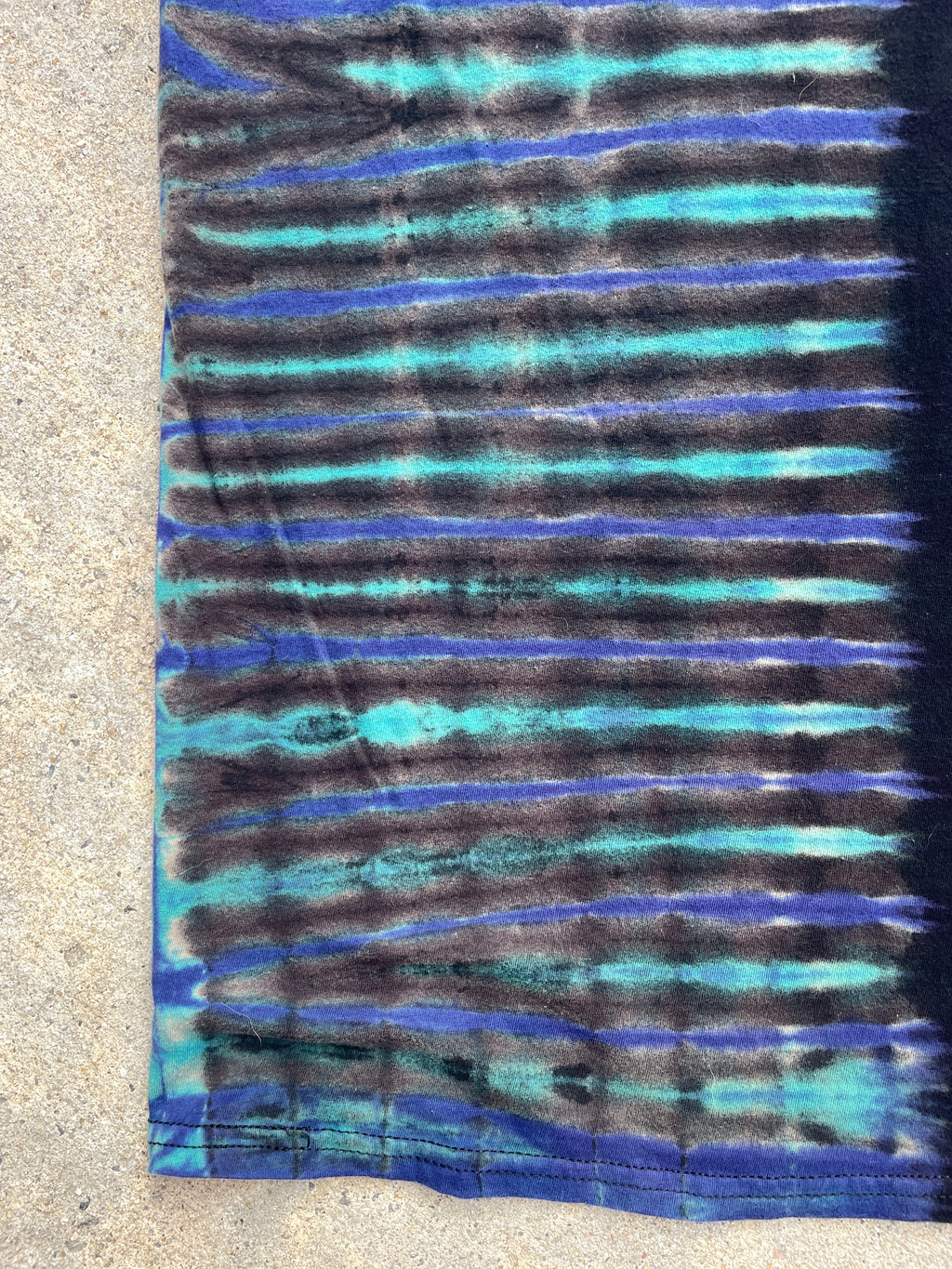 Ice Cube Low Rider Black and Blue Short Sleeve Tie Dye T-Shirt | Men's Medium