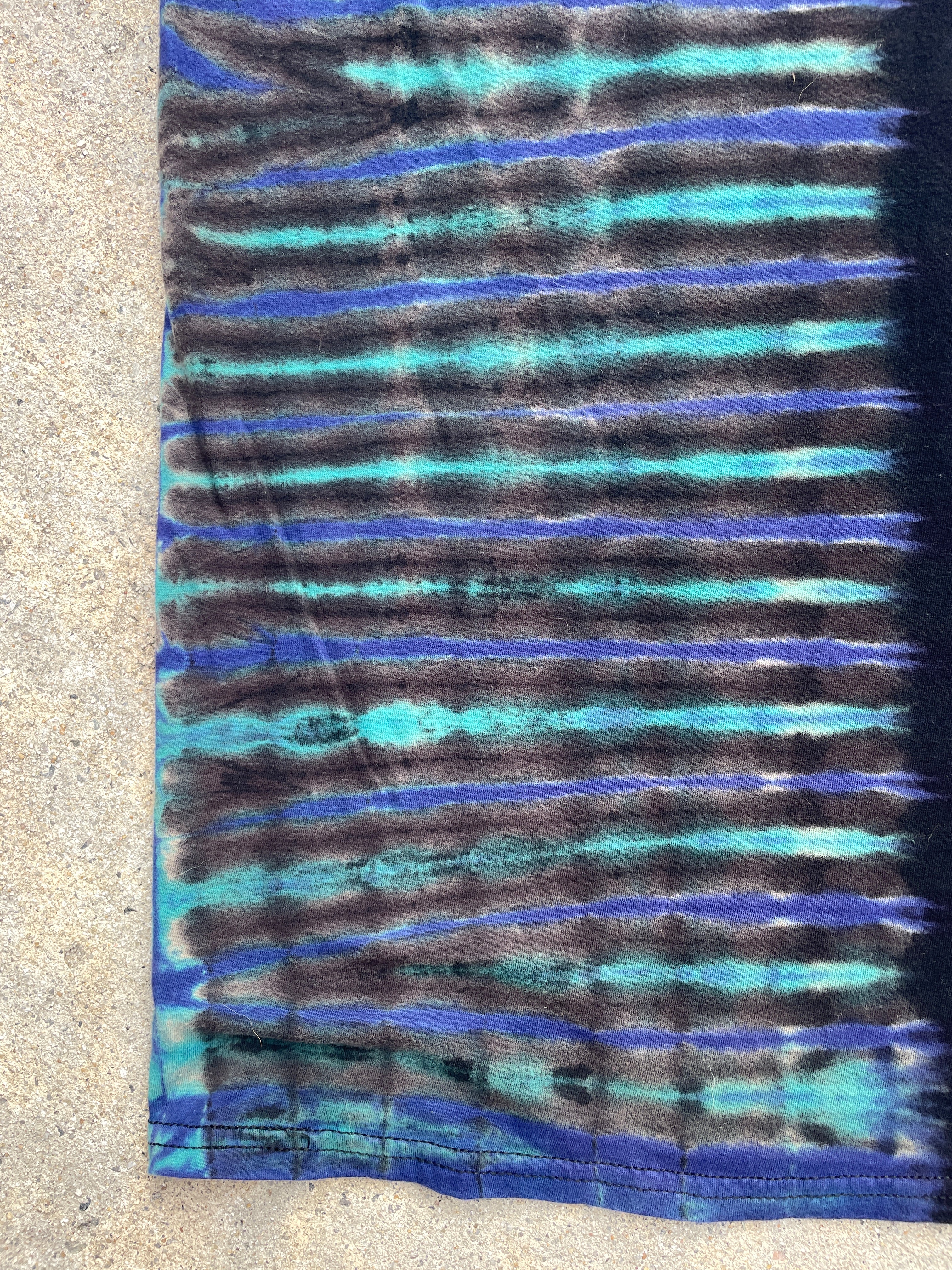 Ice Cube Low Rider Black and Blue Short Sleeve Tie Dye T-Shirt | Men's Medium