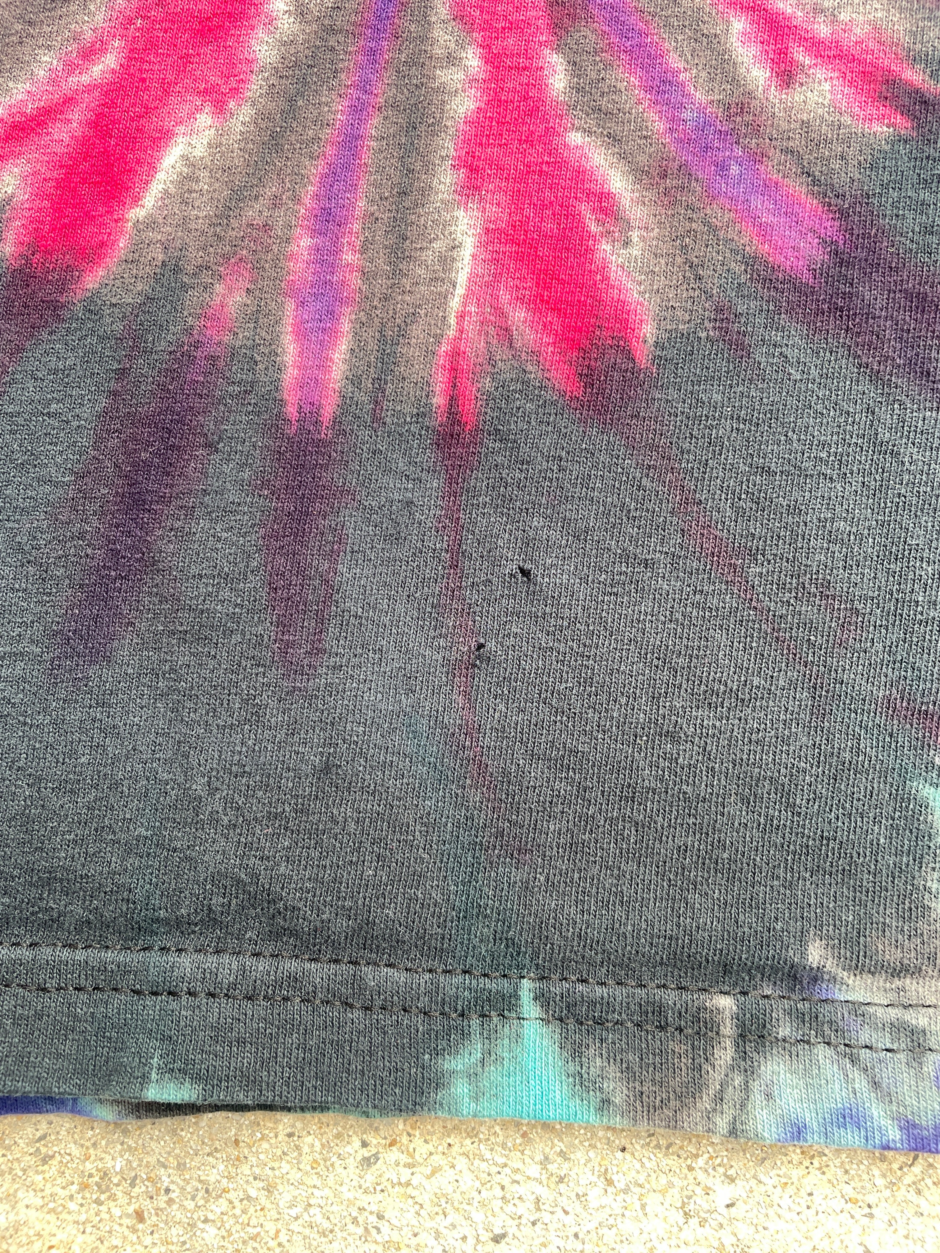 NASA Johnson Space. Center Black, Red, and Blue Short Sleeve Tie Dye T-Shirt | Men's Large