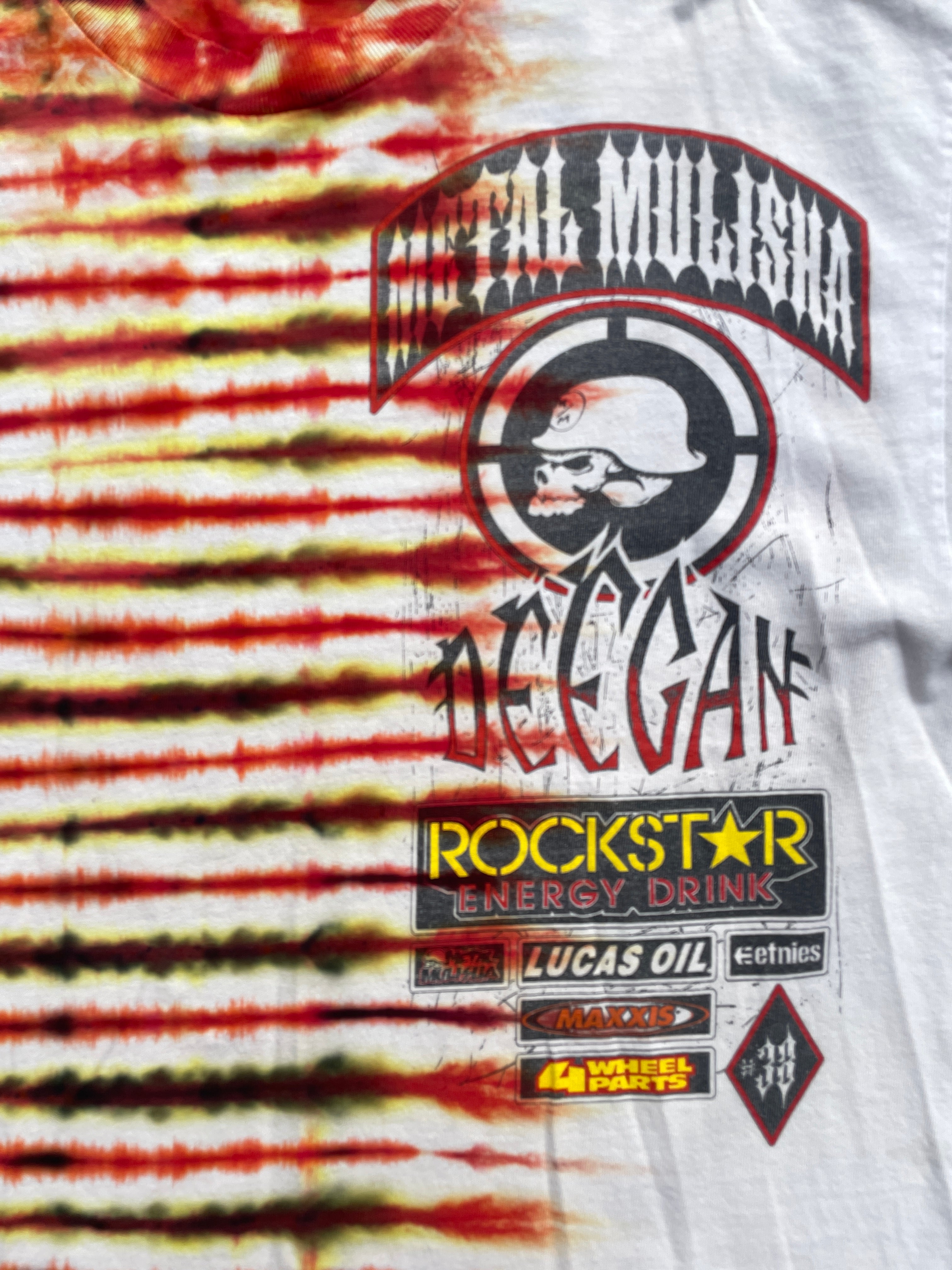 Metal Mulisha Red, Black, and White Short Sleeve Tie Dye T-Shirt | Men's Large