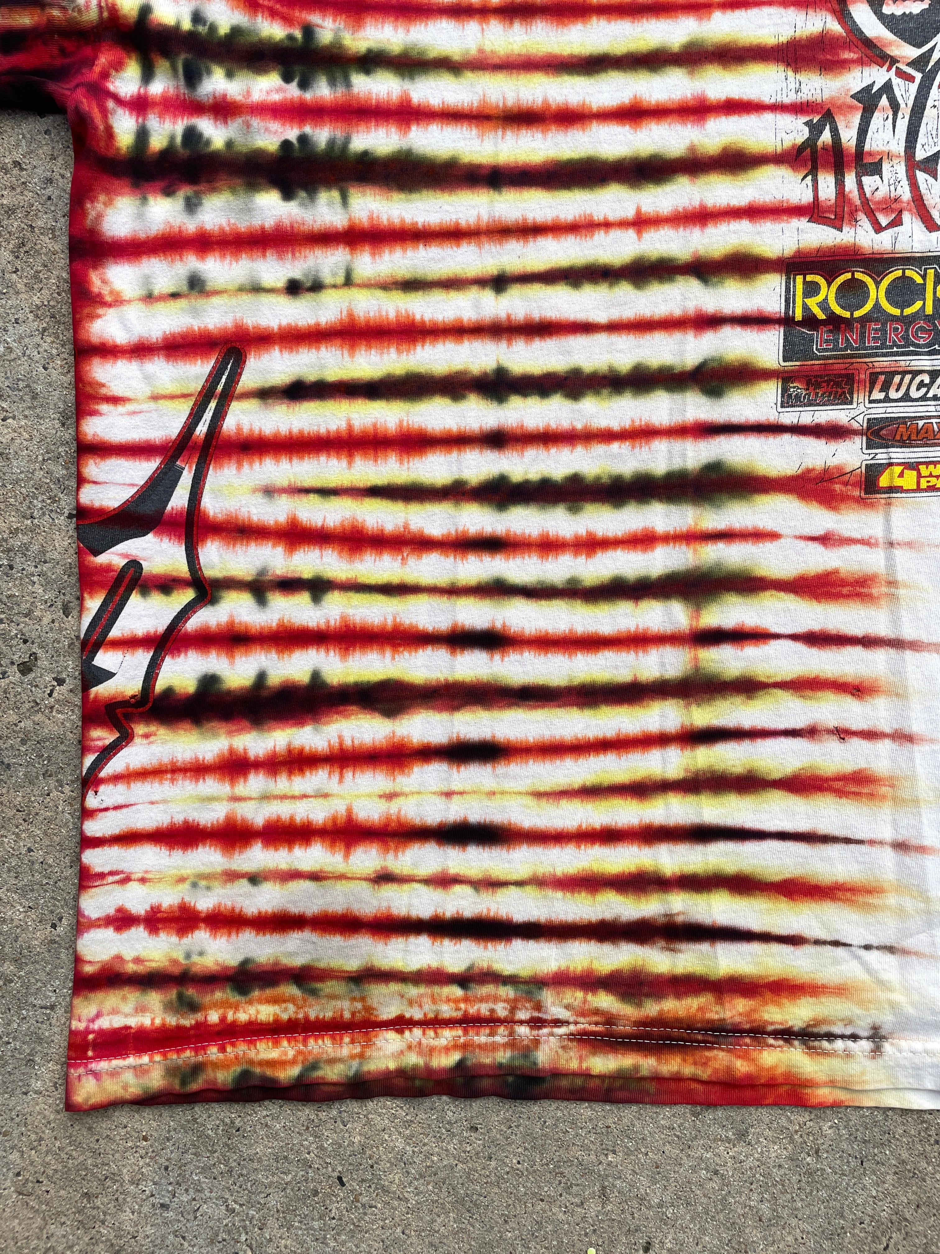 Metal Mulisha Red, Black, and White Short Sleeve Tie Dye T-Shirt | Men's Large