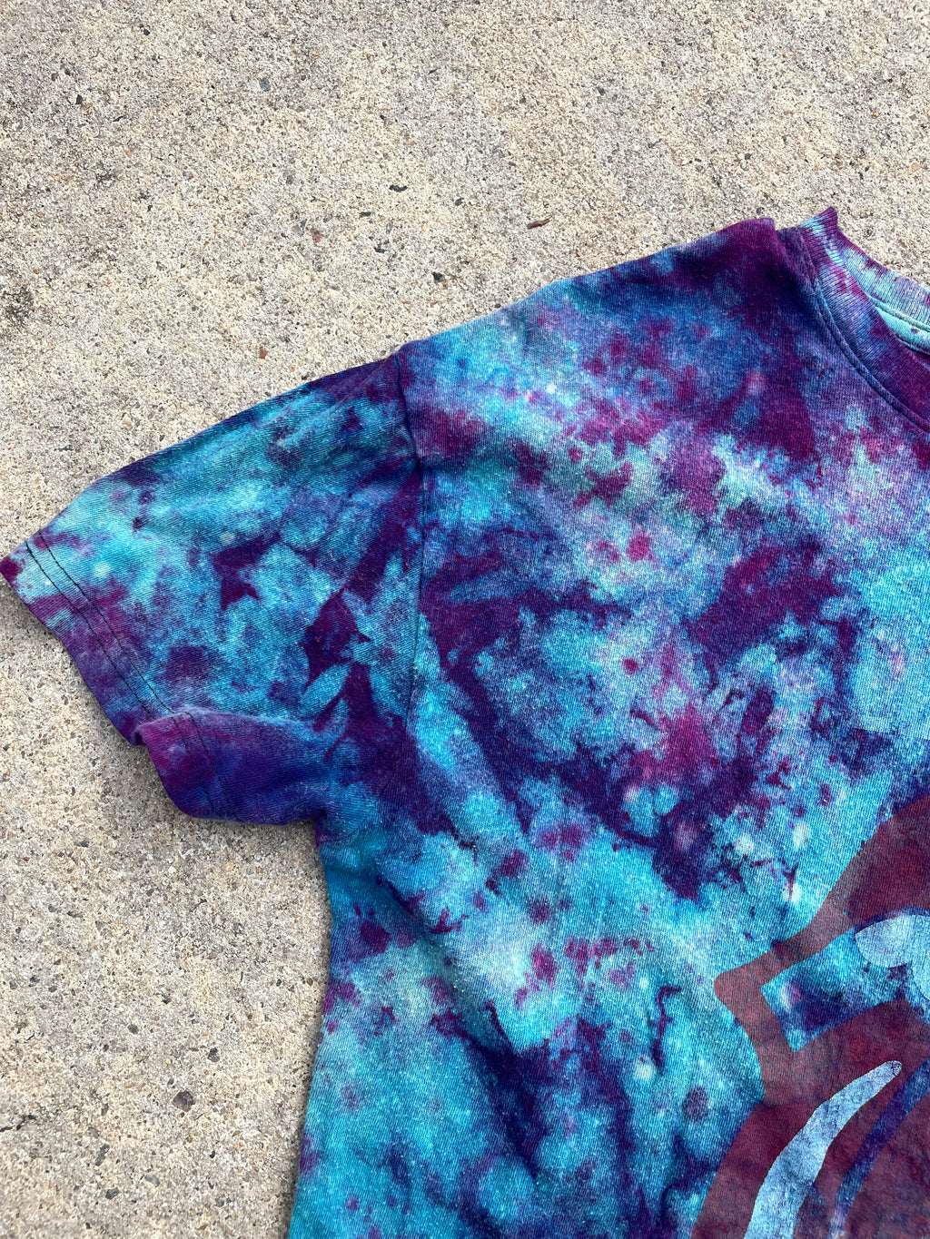 The Rolling Stones Hot Lips Short Sleeve Galaxy Tie Dye T-Shirt | Women's Large