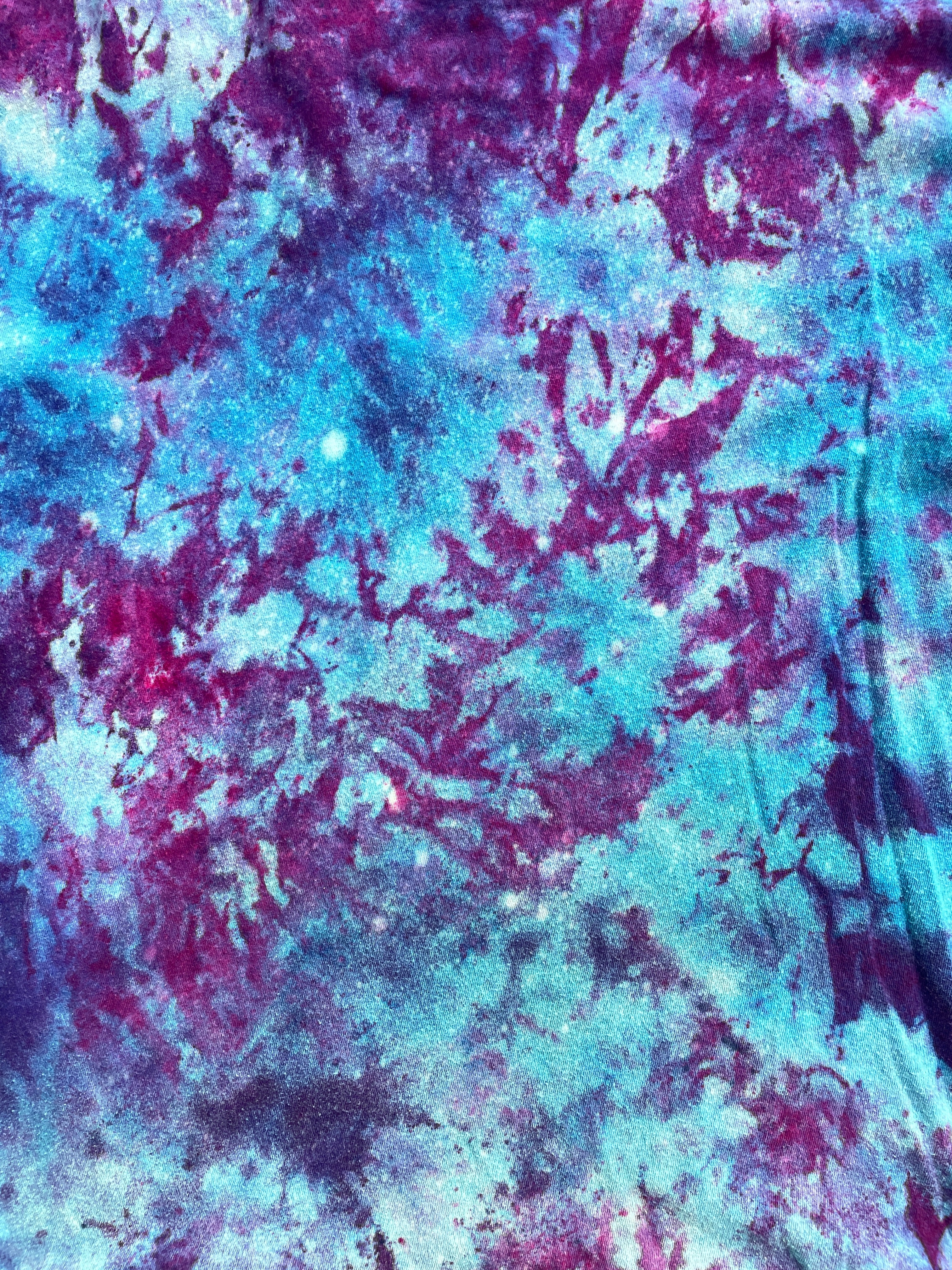 The Rolling Stones Hot Lips Short Sleeve Galaxy Tie Dye T-Shirt | Women's Large