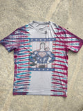 Under Armour Superman Red, Blue, and Gray Short Sleeve Tie Dye T-Shirt | Men's Large