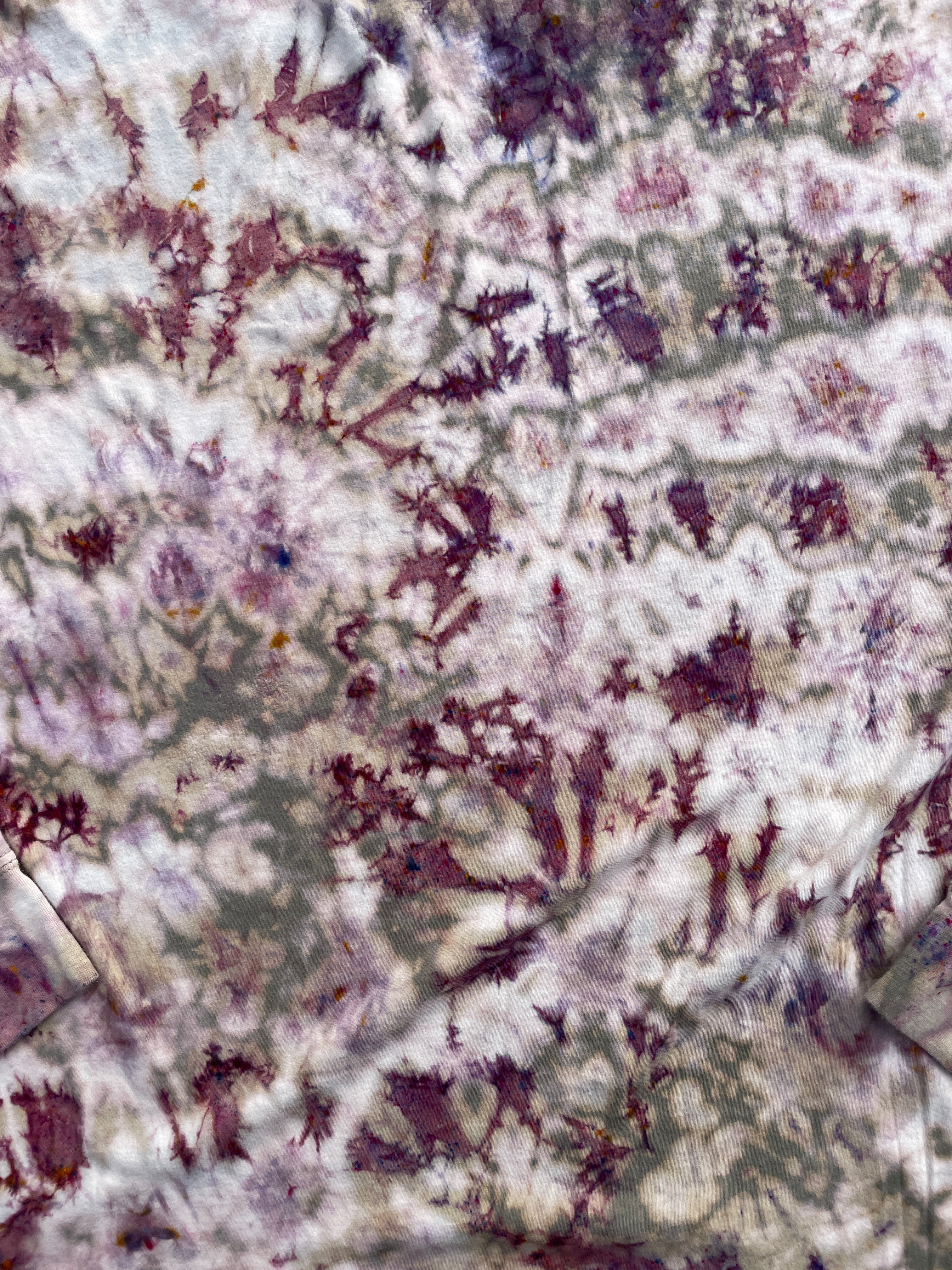 Playboy X PacSun Tan and Pink Long Sleeve Bleach Dyed T-Shirt | Men's XL