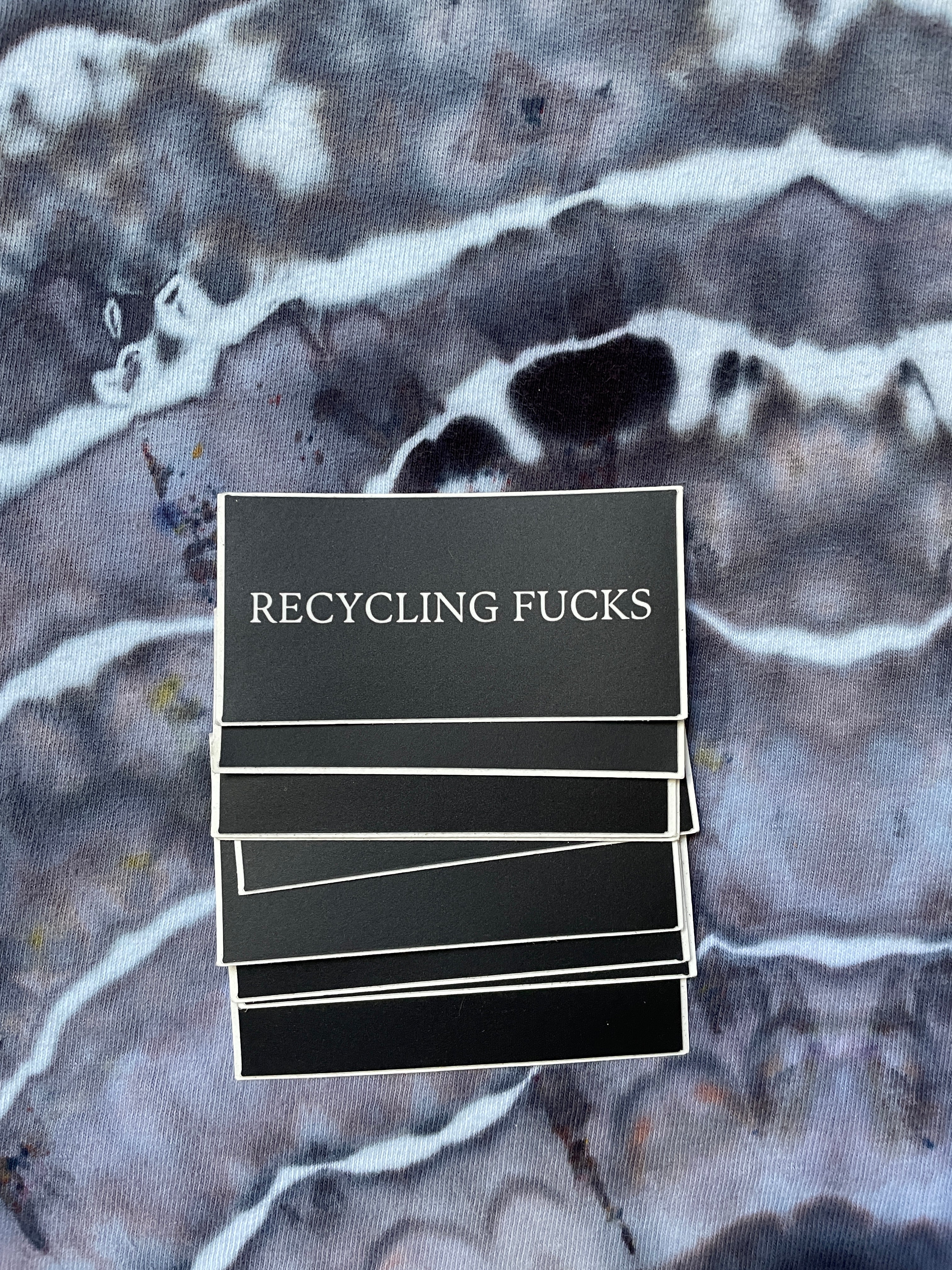BLACK Recycling Fucks Sticker