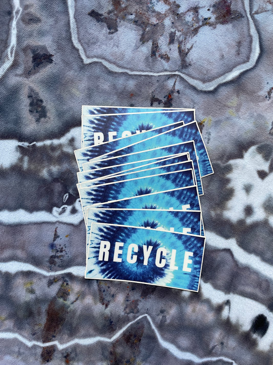 Recycle Tie Dye Sticker SMALL