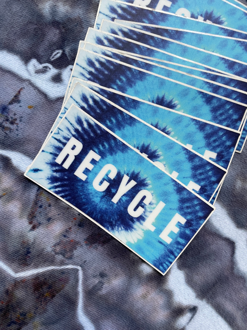 Recycle Tie Dye Sticker SMALL