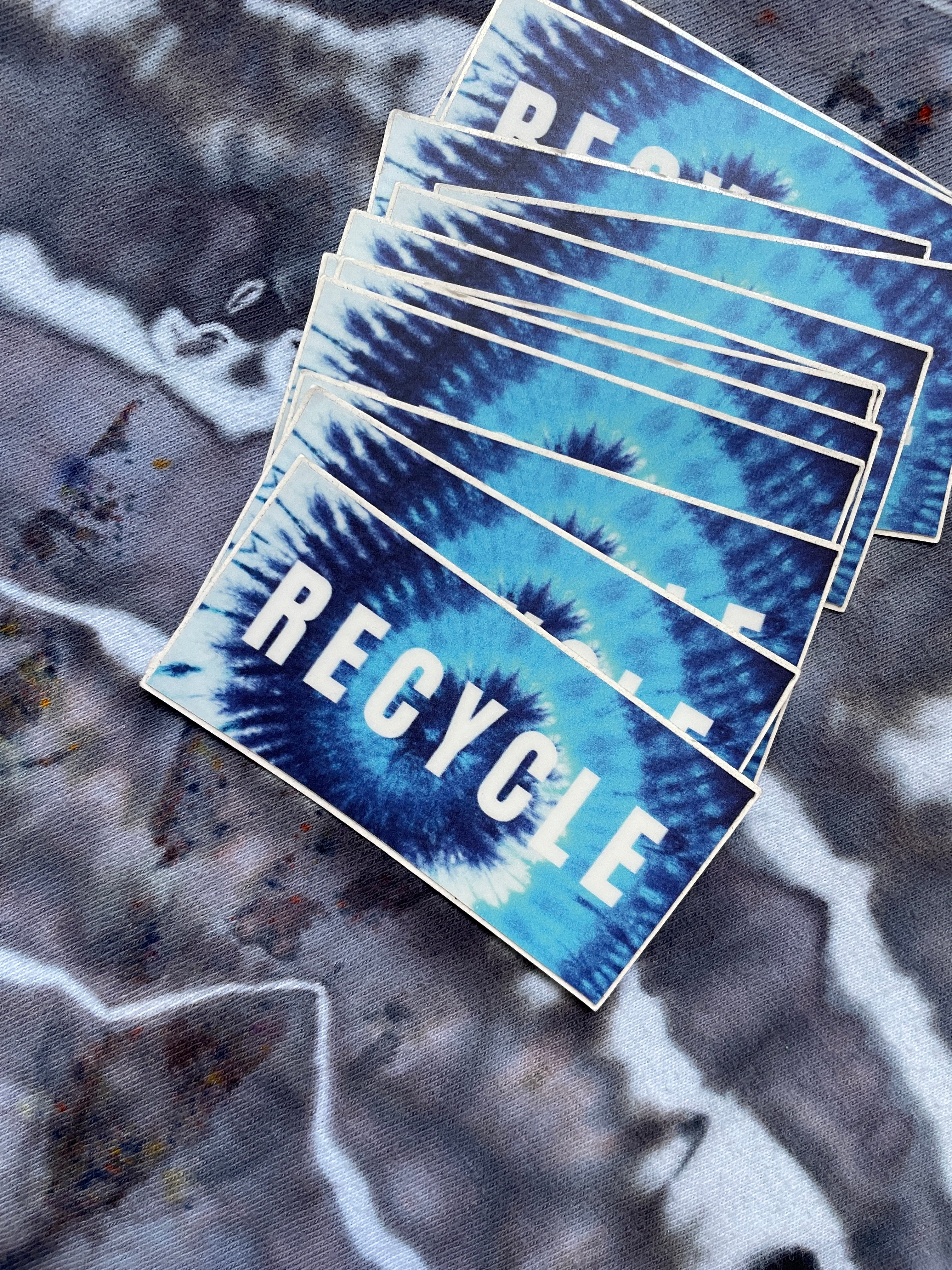 Recycle Tie Dye Sticker SMALL