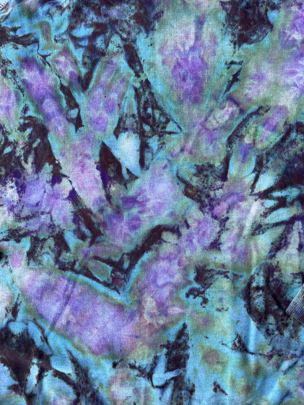 Ivy Park Galaxy Ice Dye Tie Dye Hoodie | One-of-a-Kind Blue and Purple Sweatshirt | Women's Medium