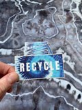 Recycle Tie Dye Sticker SMALL