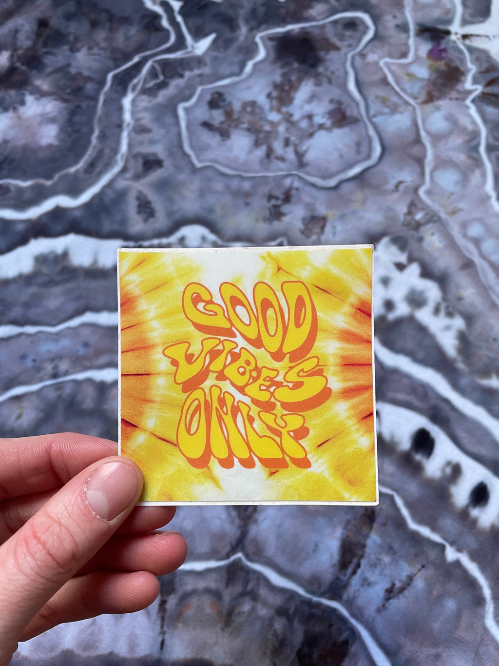 ORANGE Be Groovy or Leave Sticker