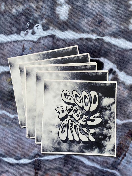 BLACK Be Groovy or Leave Sticker