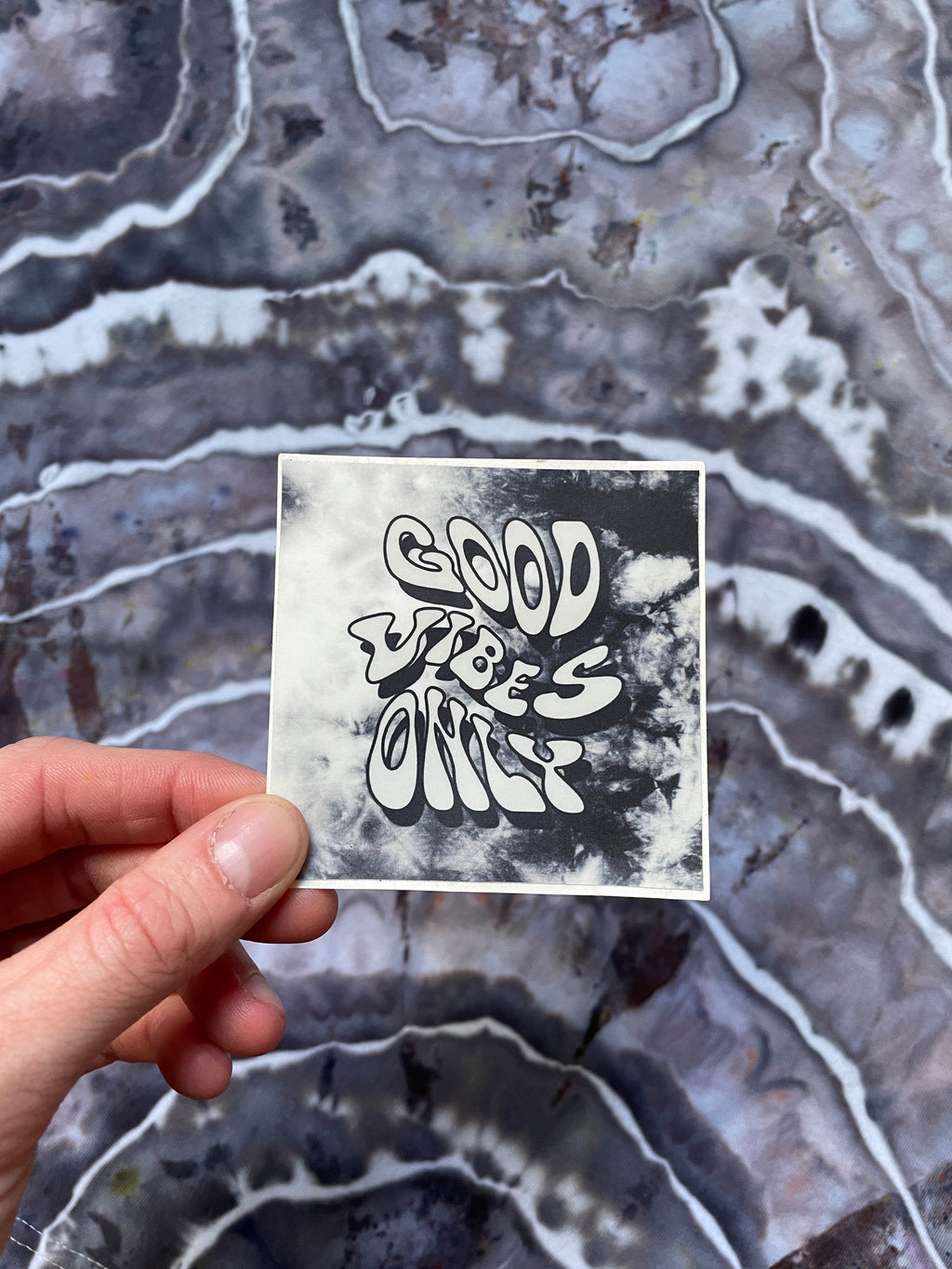 BLACK Be Groovy or Leave Sticker