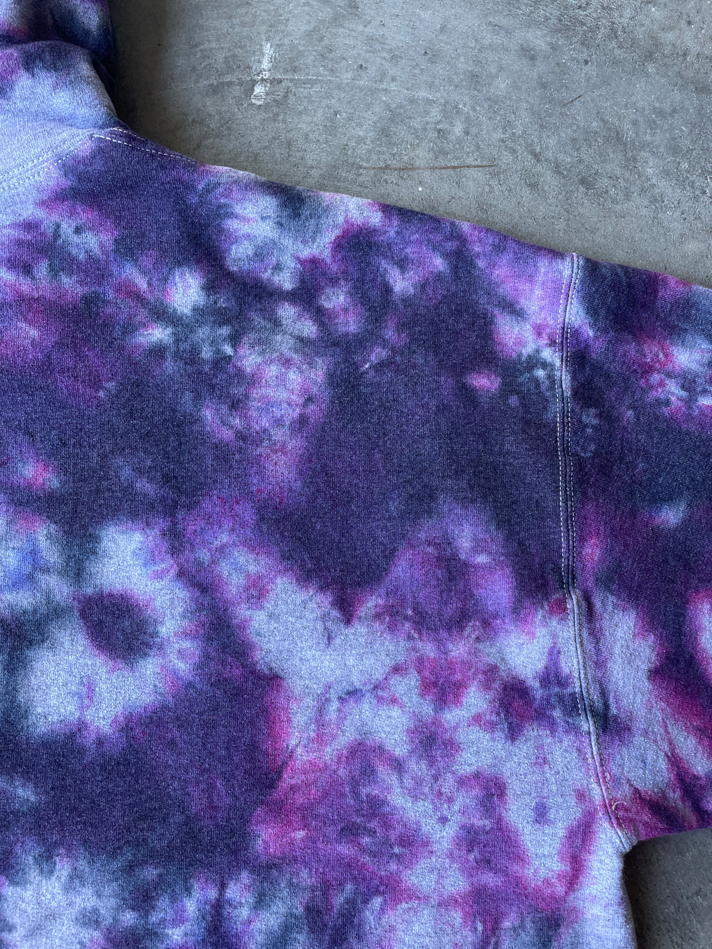 Nun Wearing Gas Mask Tie Dye Hoodie | One-of-a-Kind Black and Purple Sweatshirt | Men's XL