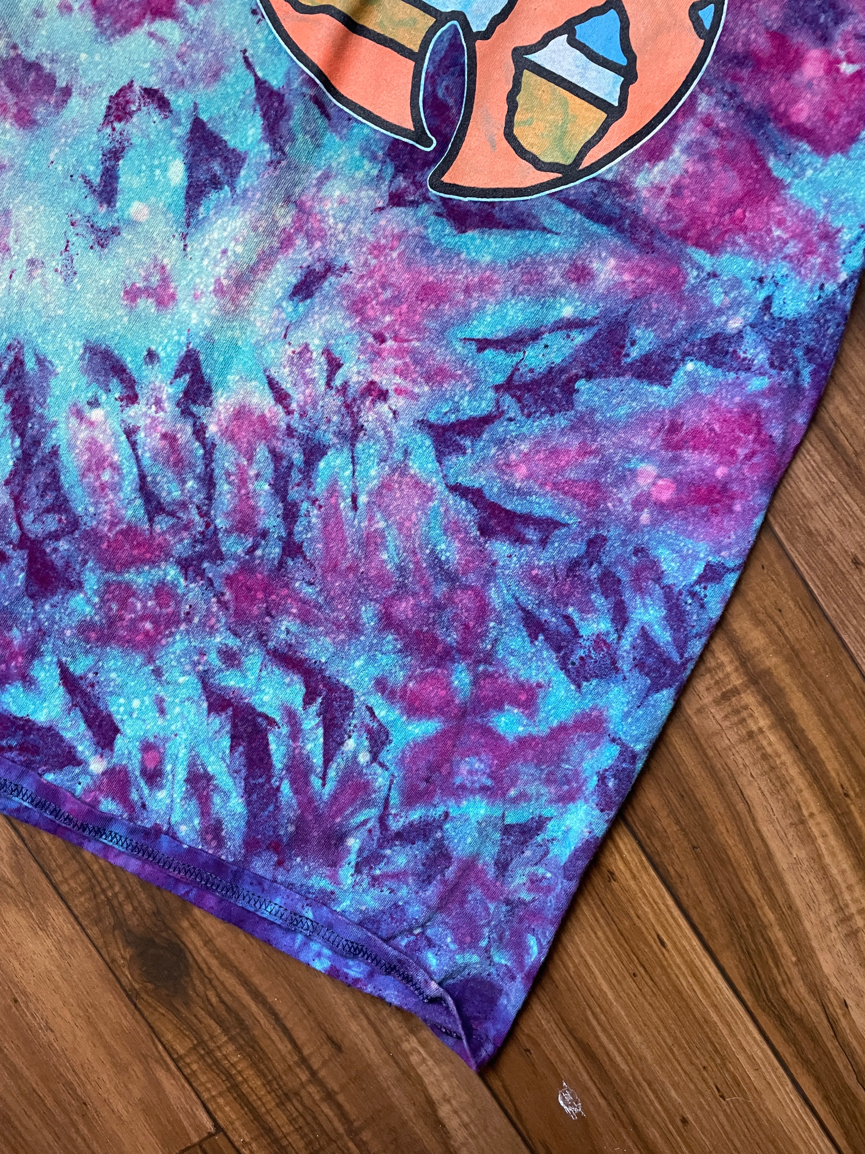 Men's Medium WUTAH Delicate Arch One-of-a-Kind Handmade Galaxy Tie Dye Short Sleeve T-Shirt