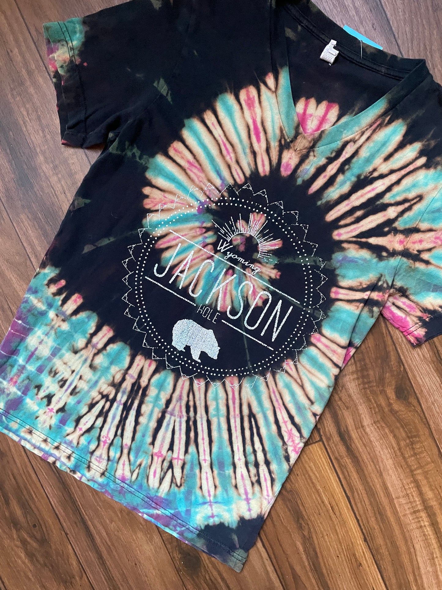 Women's Small Jackson Hole (WY) Handmade Tie Dye Short Sleeve T-Shirt