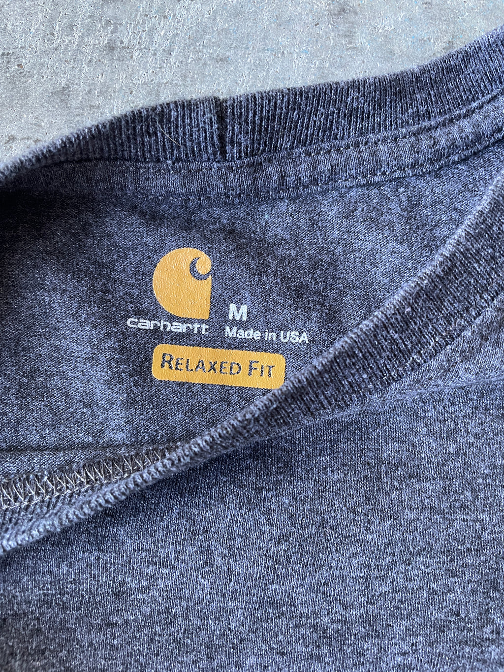 Carhartt "Built to Last" Camo Flag Short Sleeve Gray and Green Reverse Tie Dye T-Shirt | One-of-a-Kind | Men's Medium